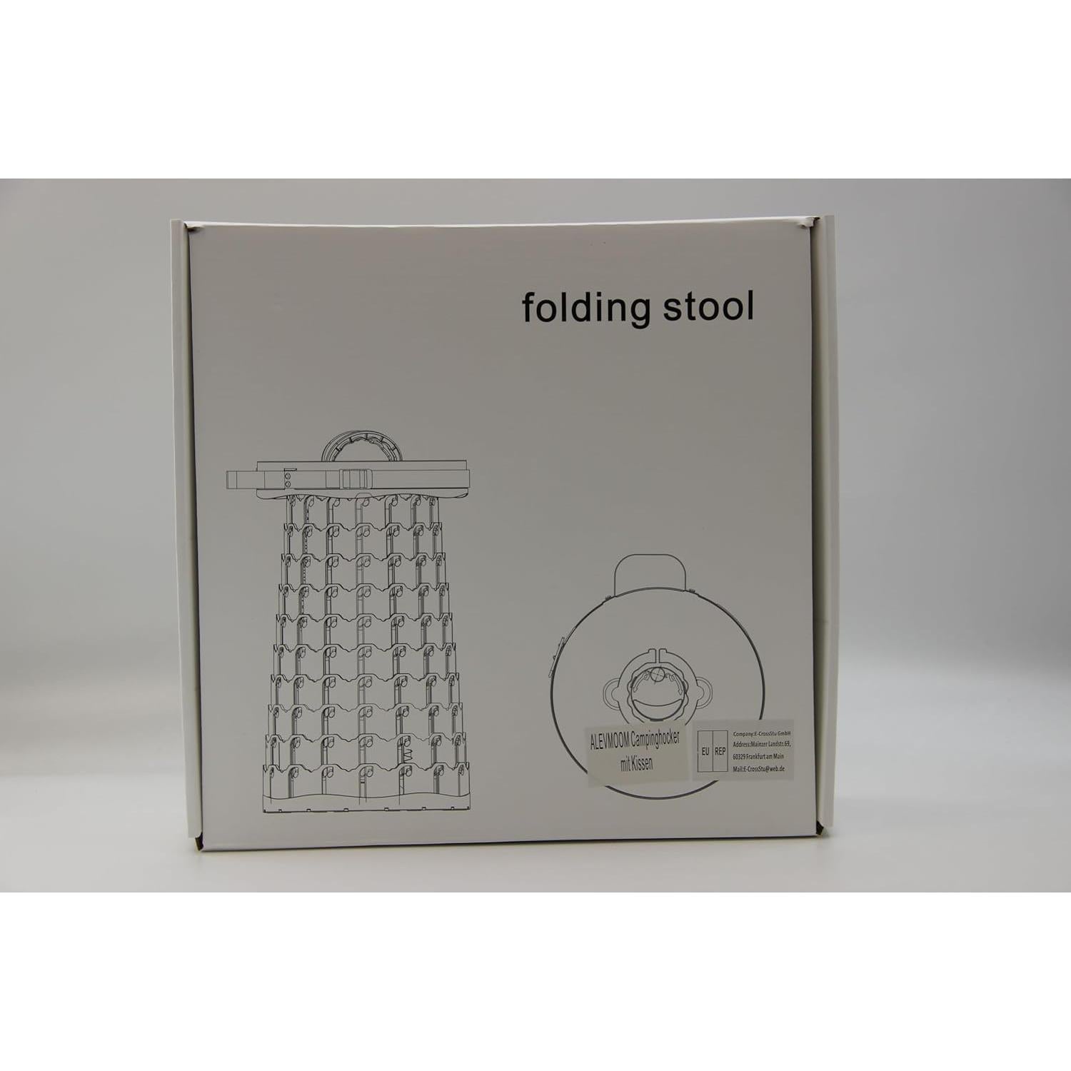 Taburete Plegable ALEVMOOM 2024 Negro Ajustable 50cm 1000lbs