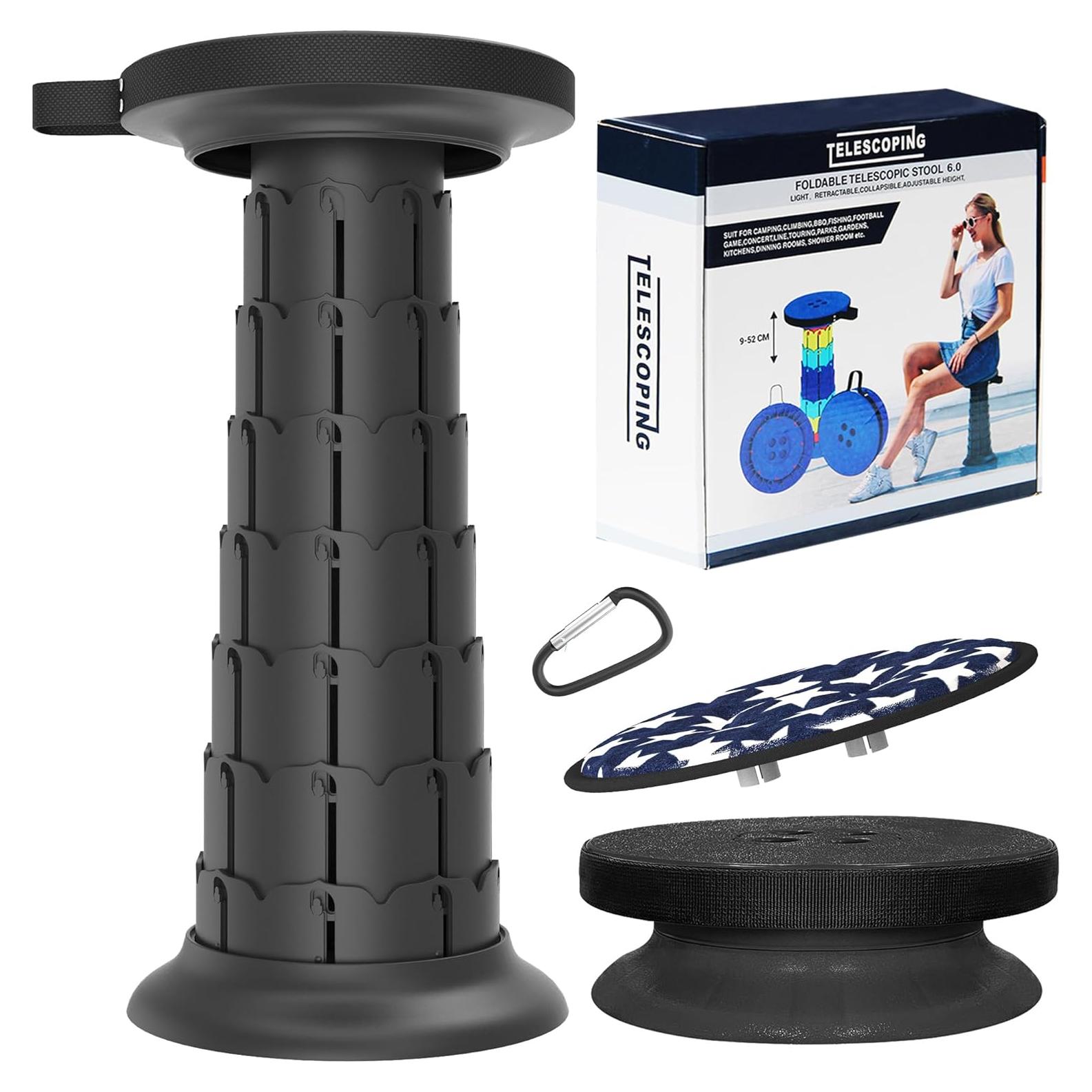 Taburete Plegable ALEVMOOM 2025 con Cojín 51.8 cm 200 kg