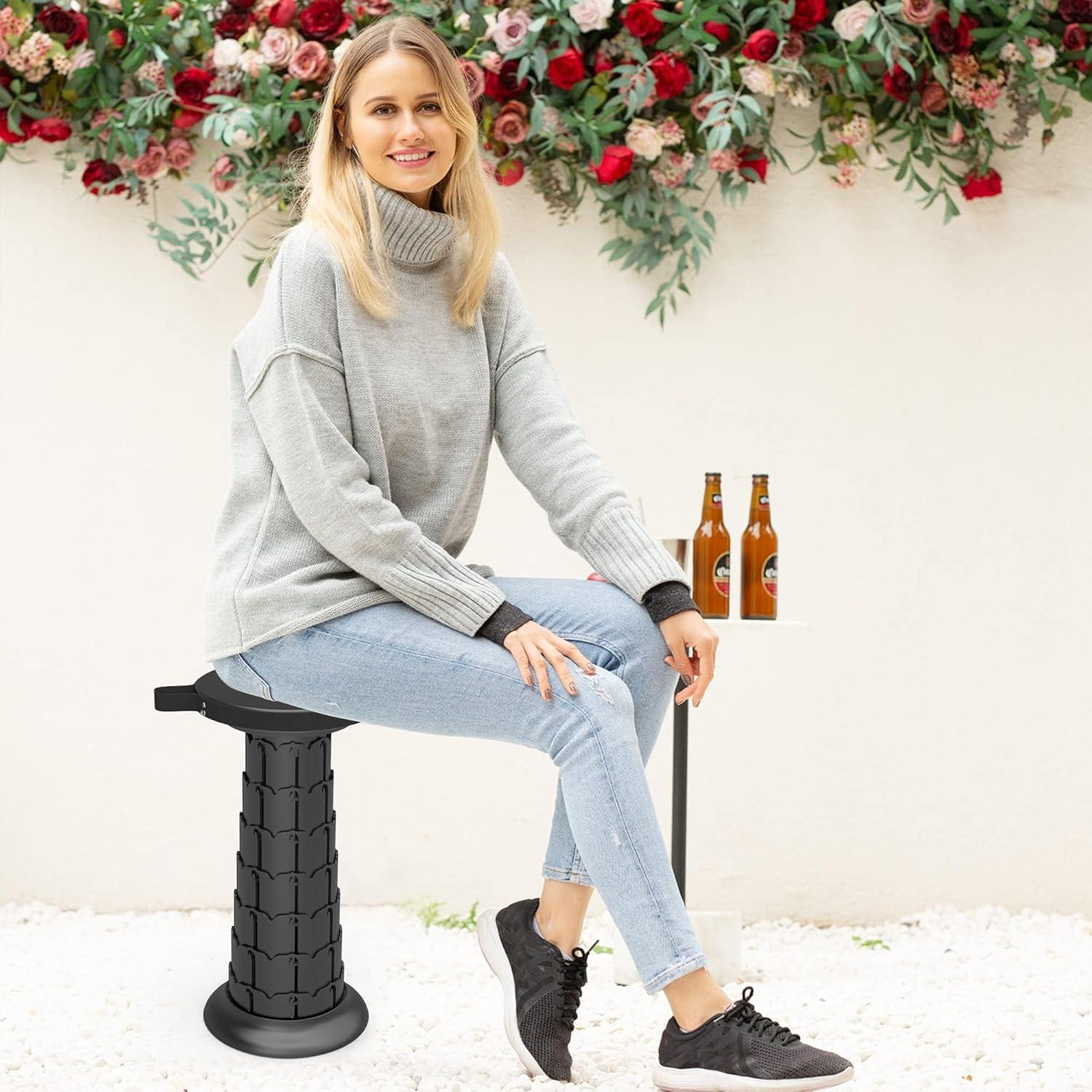 Taburete Plegable ALEVMOOM 2025 con Cojín 51.8 cm 200 kg