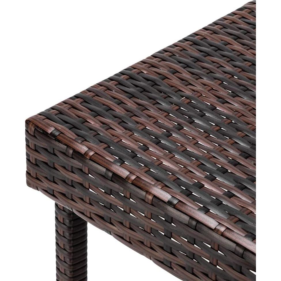 Conjunto de 4 Taburetes de Bar Rpuzonier Wicker 61 cm Patio