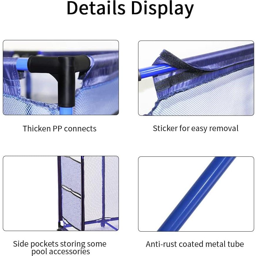 Carro de Almacenamiento para Piscina Cosaving 94x64x91cm Azul