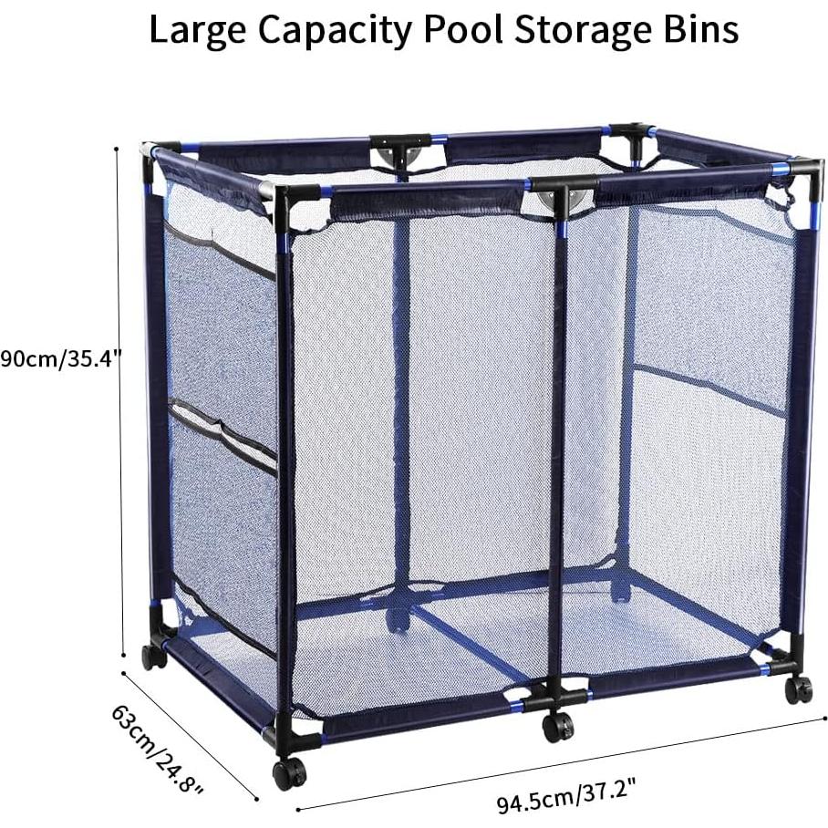 Carro de Almacenamiento para Piscina Cosaving 94x64x91cm Azul