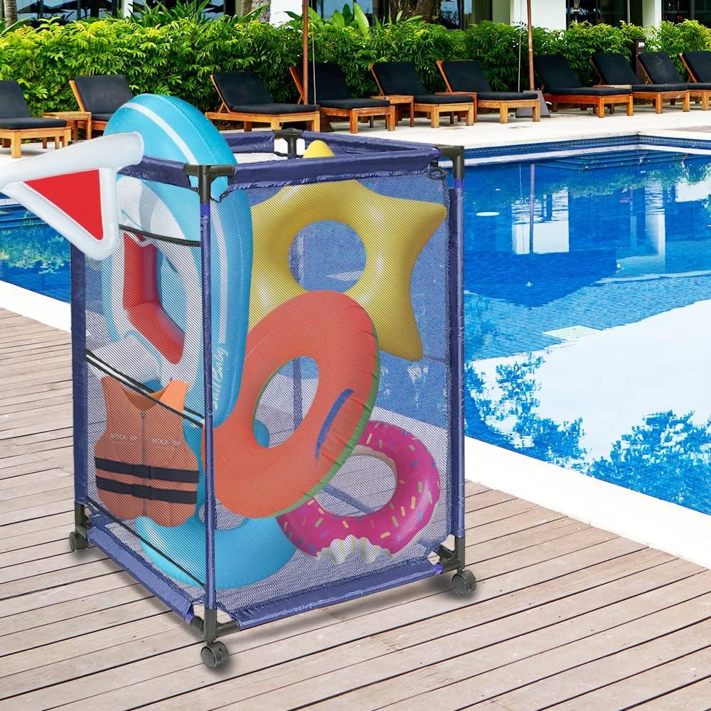 Carro de Almacenamiento para Piscina Cosaving 94x64x91cm Azul