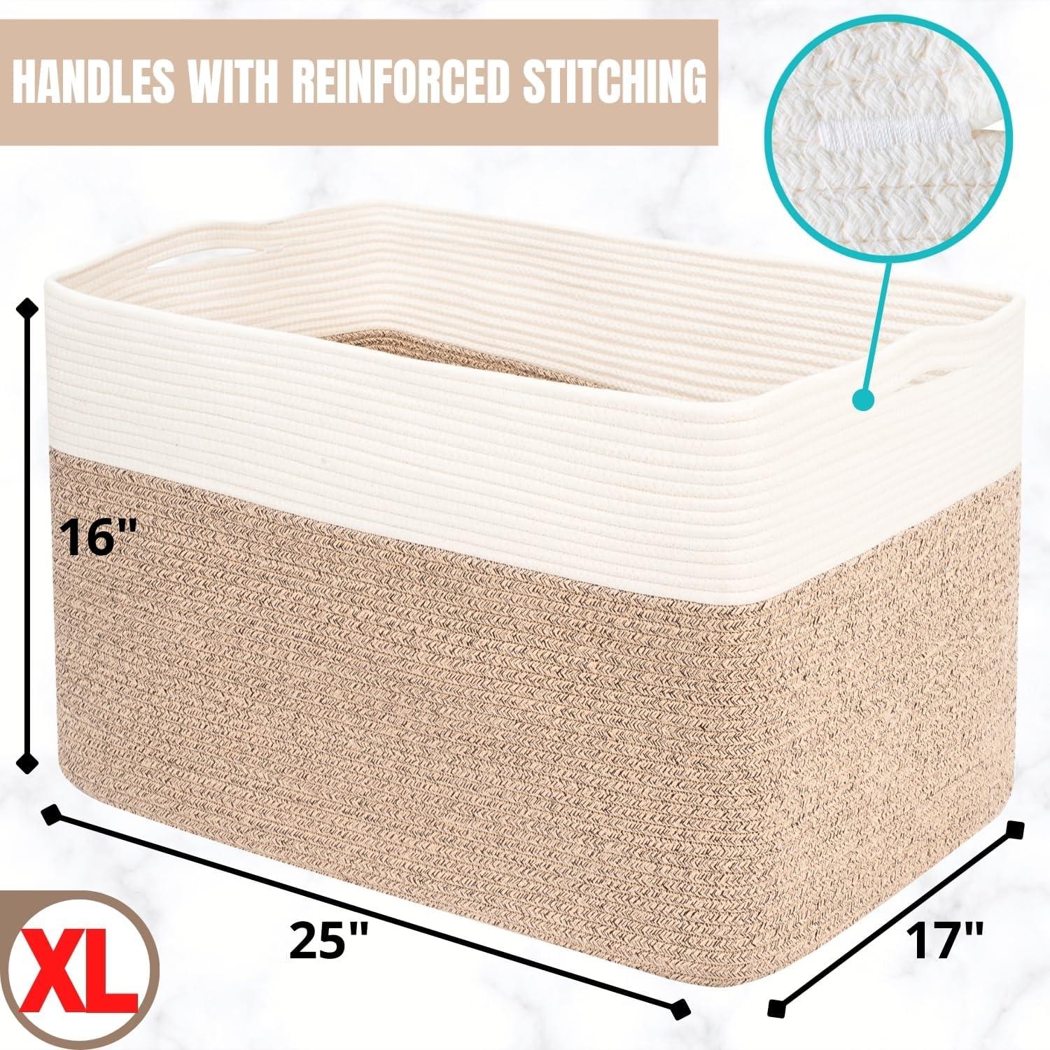 Cesta de Almacenamiento MINTWOOD 112L Tejida 63.5x43.2x40.6cm