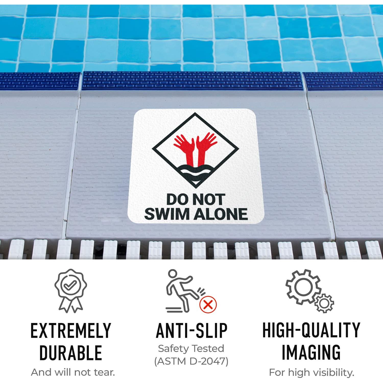 Marcador de Profundidad para Piscina Sigo Signs 15x15 cm Antideslizante