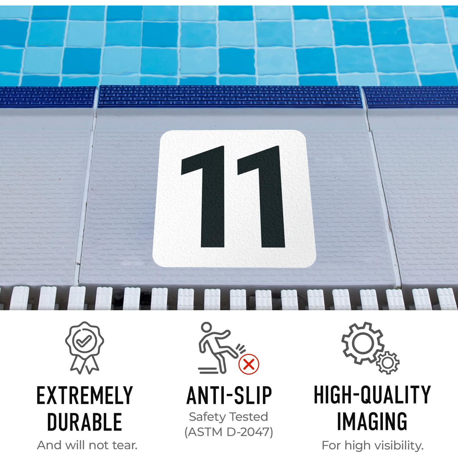 Marcador de Profundidad para Piscina Sigo Signs 15.24x15.24 cm