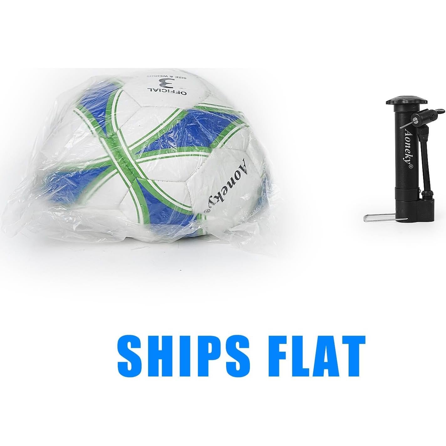 Balón de Fútbol Aoneky Tamaño 3 con Bomba Infladora