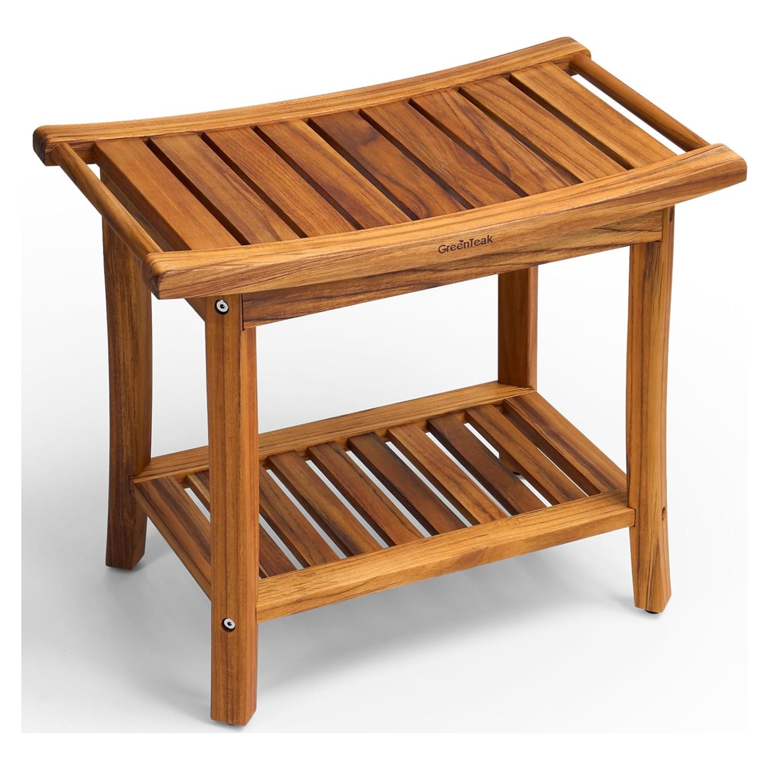 Banco de Ducha de Teak GREENTEAK 22" (55.88 cm) Antideslizante