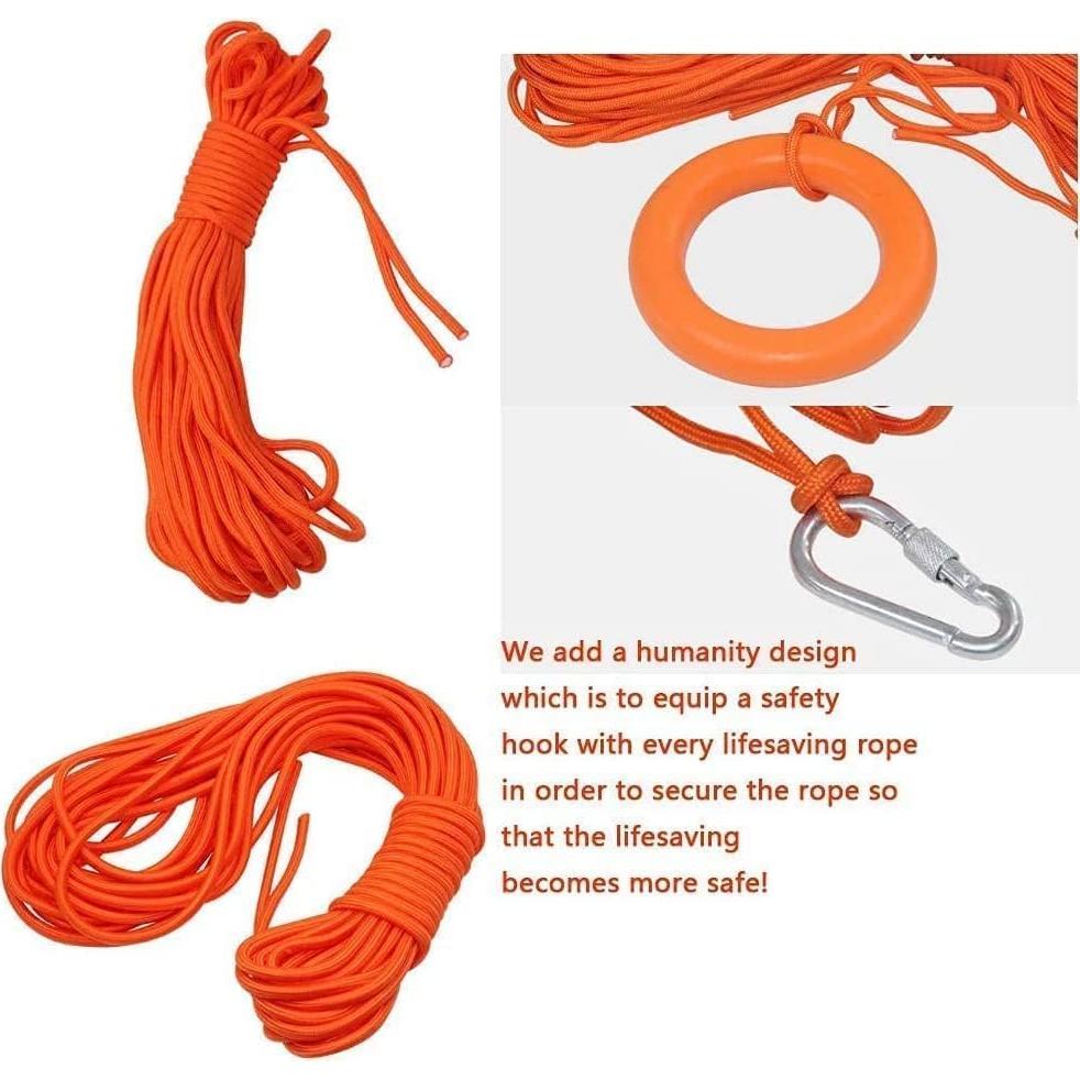 Anillo de Salvavidas RAYBITU 50cm con Cuerda Flotante 30m