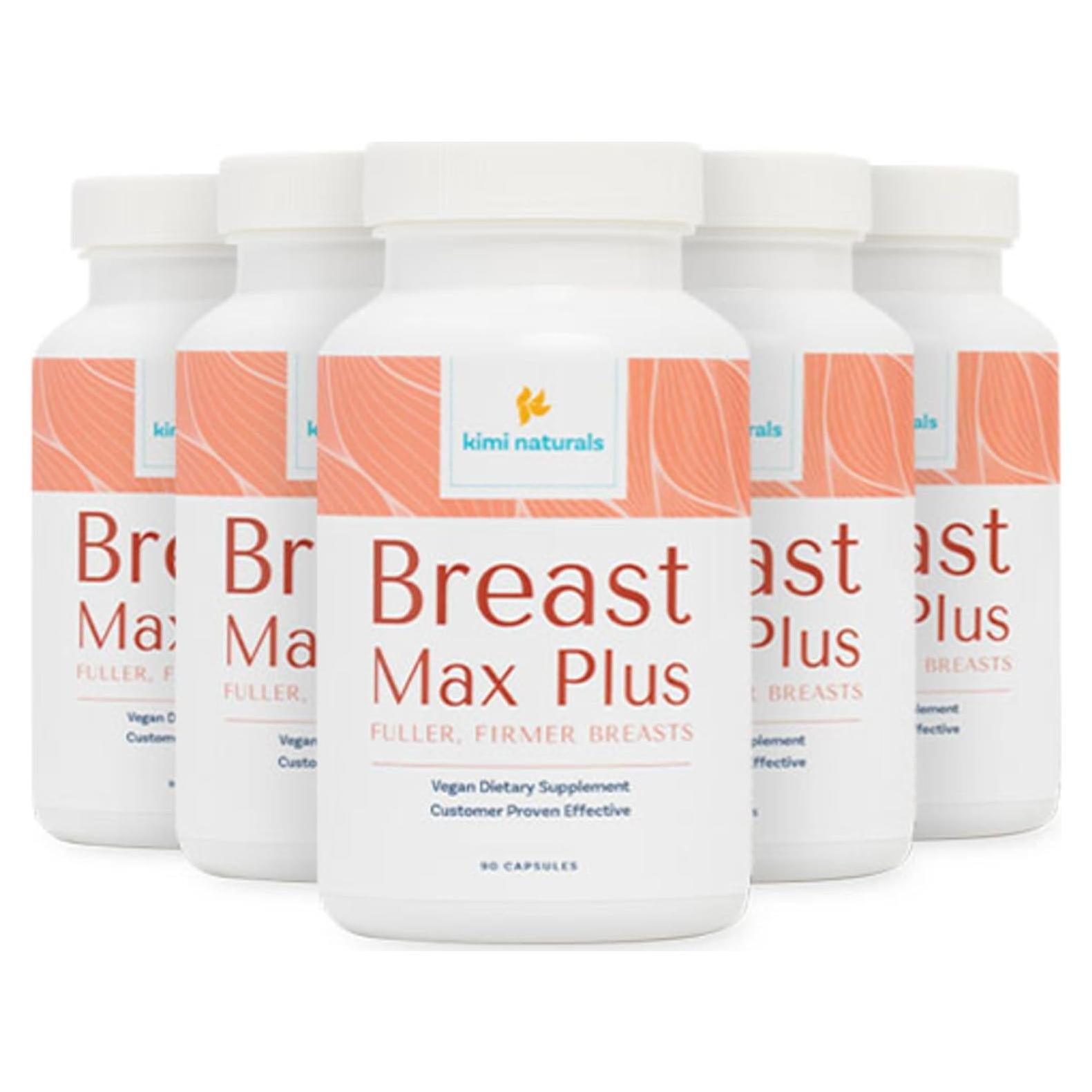 KIMI Naturals Breast Max Plus - Suplemento Aumento Senos 5 Meses