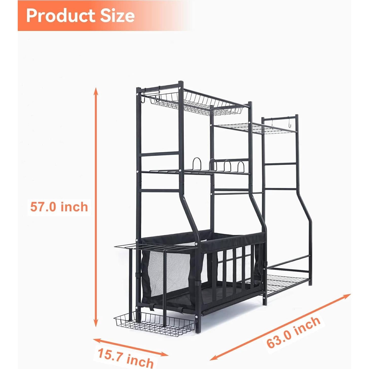 Organizador de Equipos Deportivos WALMANN para Garaje 2 Estantes