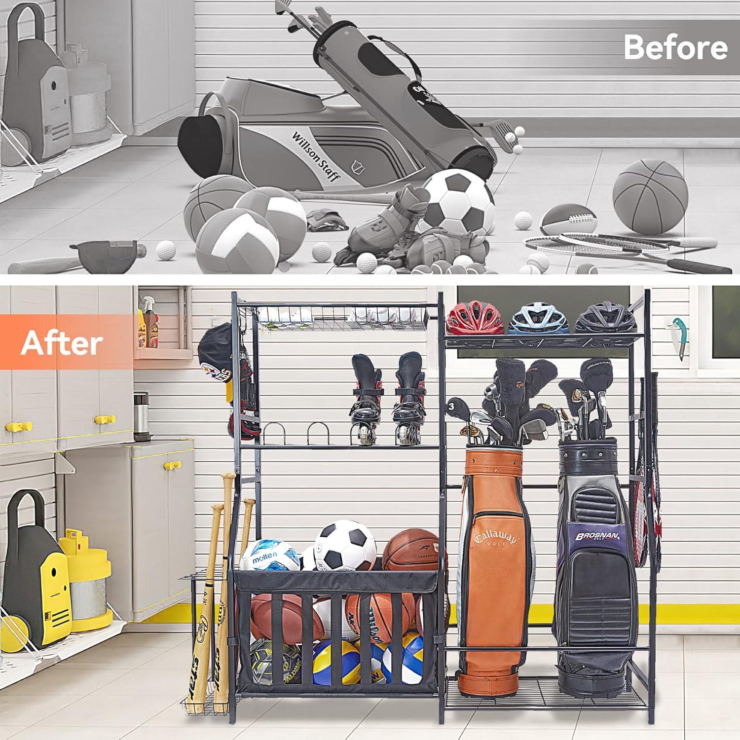 Organizador de Equipos Deportivos WALMANN para Garaje 2 Estantes