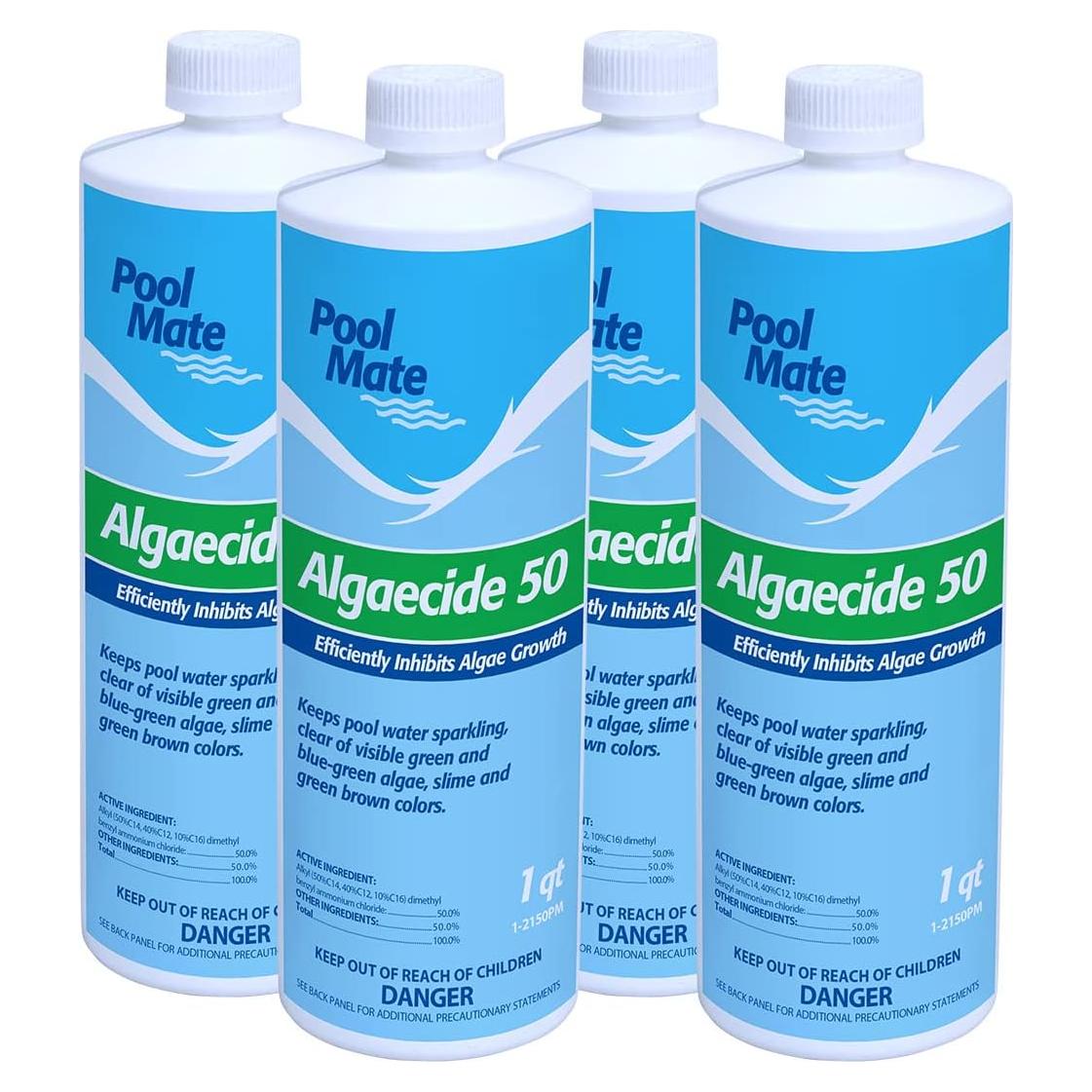 Algaecida Líquido Pool Mate 4-Pack 128 oz - Previene Algas