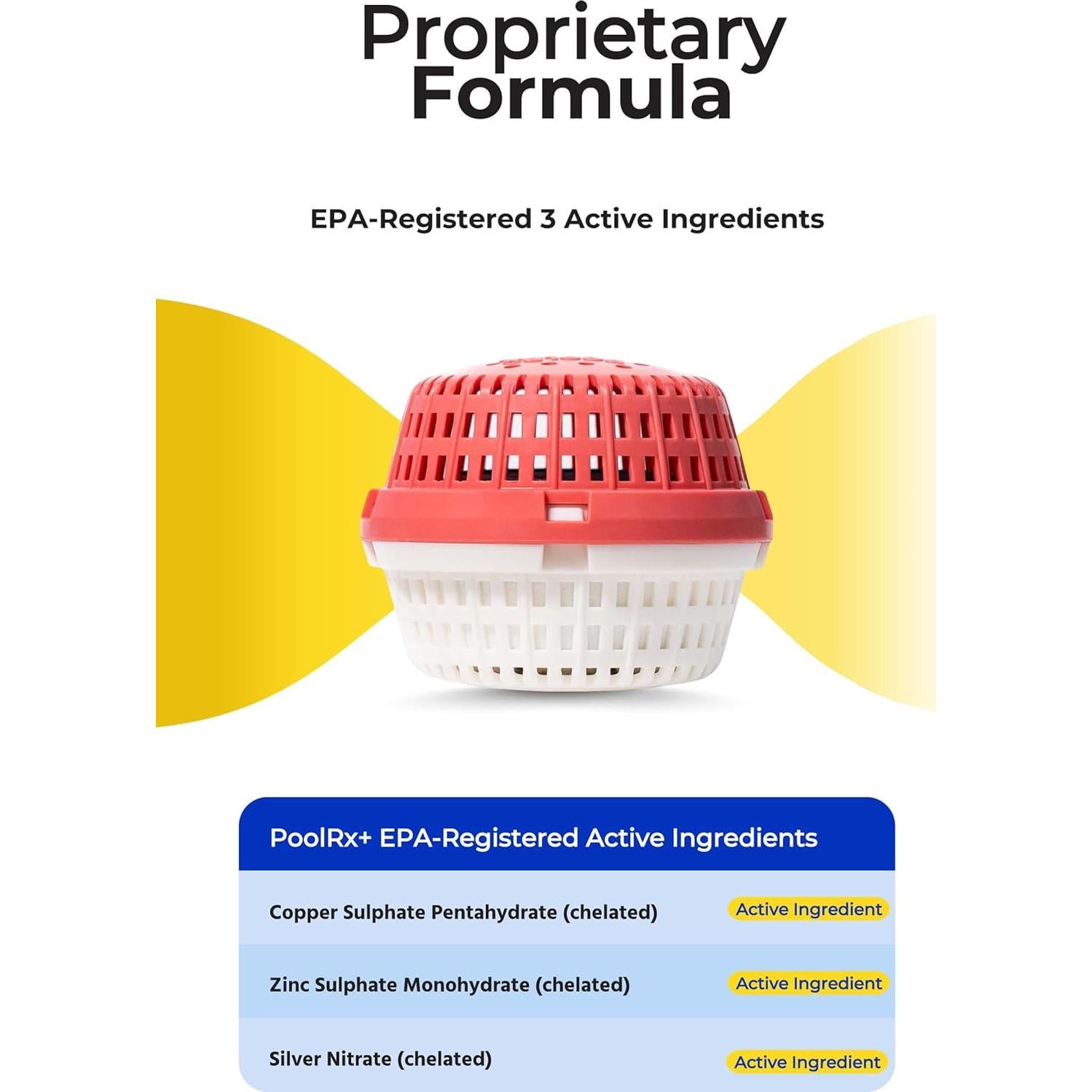 Algaecida Mineral PoolRx+ 99.58g, Control de Algas 6 Meses