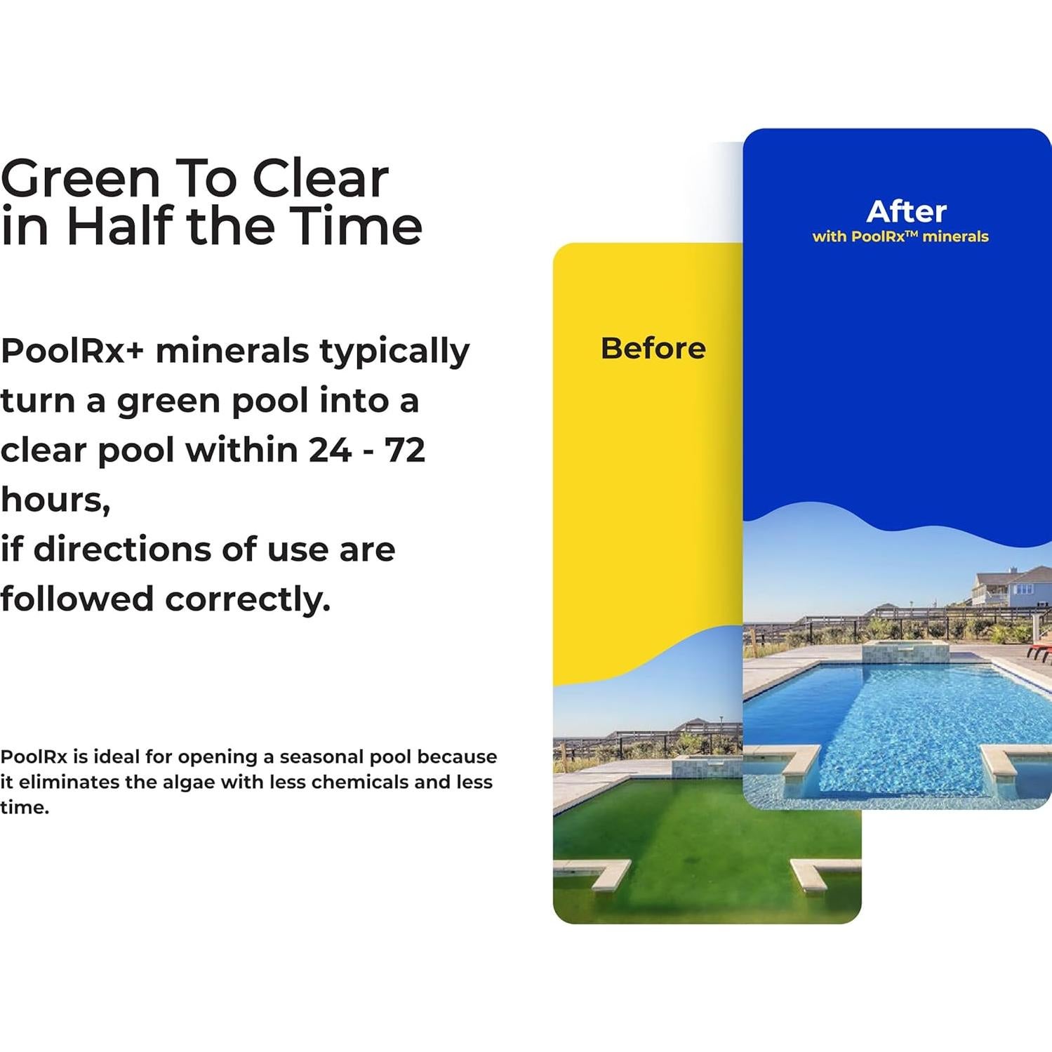 Algaecida Mineral PoolRx+ 99.58g, Control de Algas 6 Meses