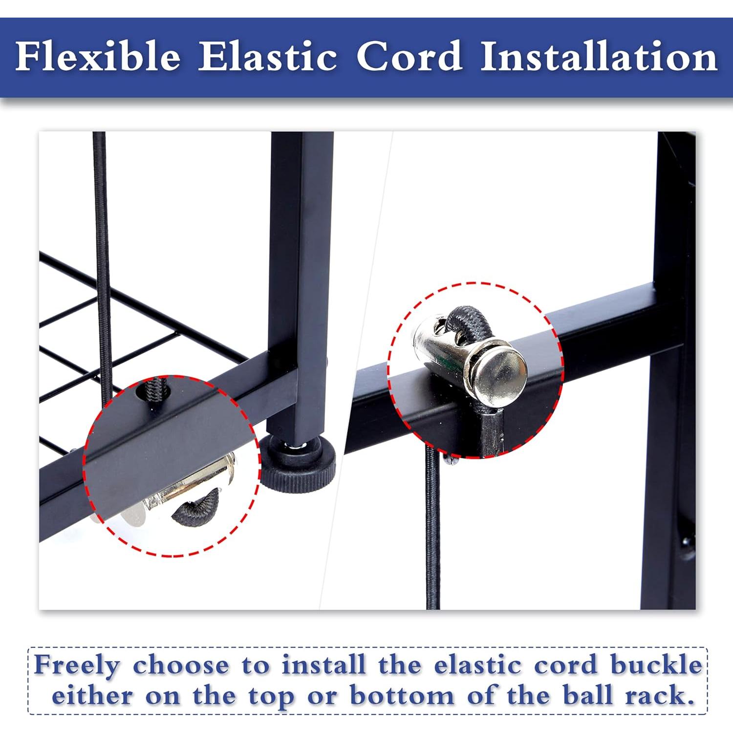 Organizador de Equipos Deportivos Yuyetuyo, Estante Negro 3 Niveles