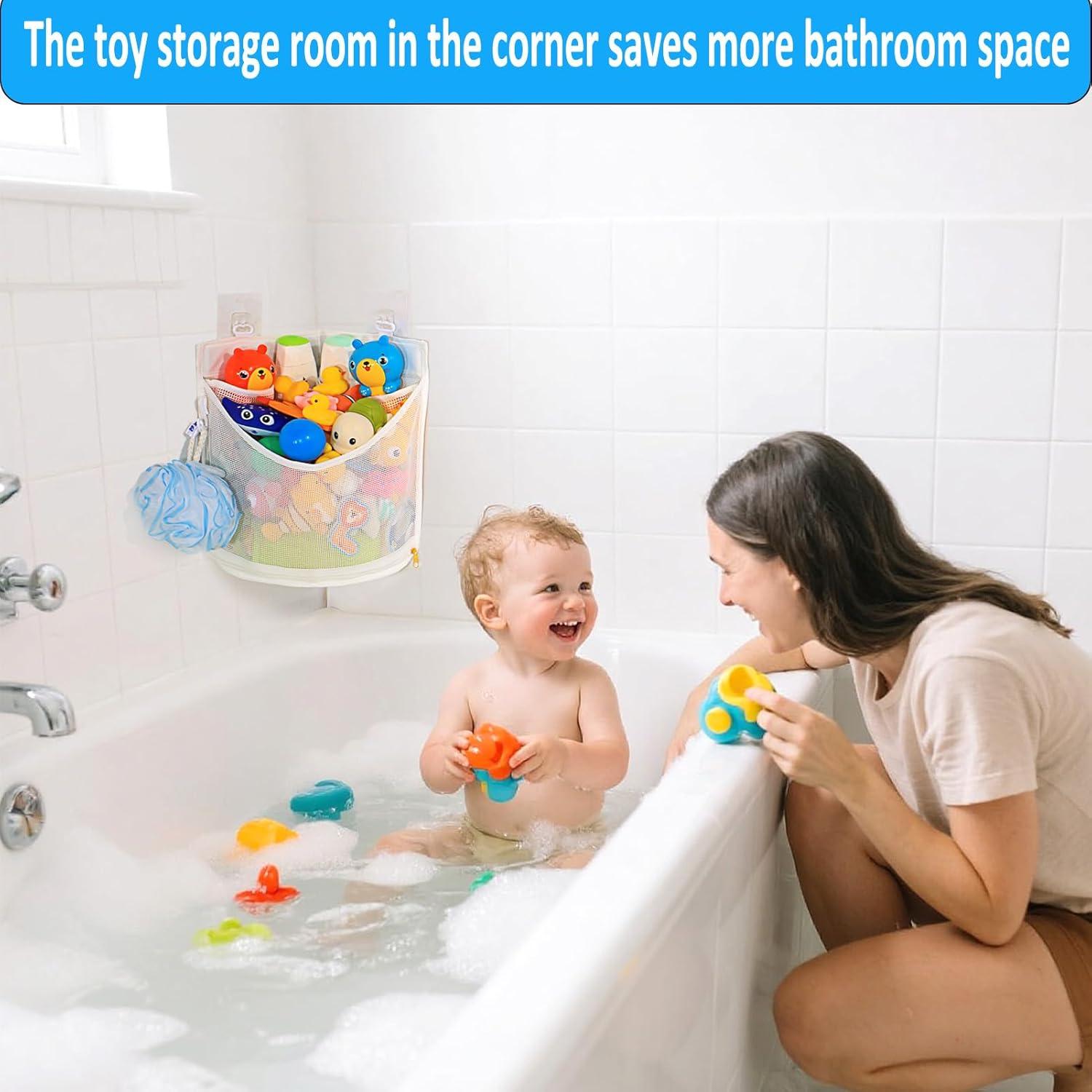 Organizador de Juguetes de Baño KPH, Malla Permeable, Secado Rápido