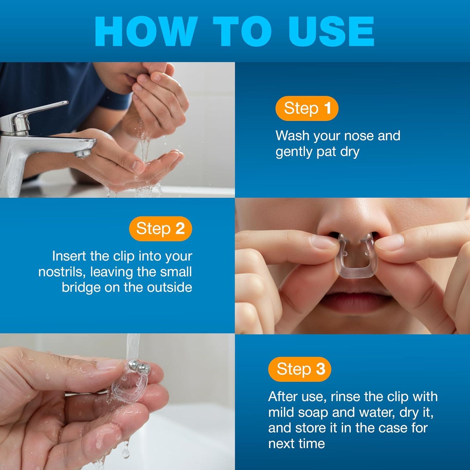 Clip Nasal Antisnores Magnético Commanding Life - 8 Pcs