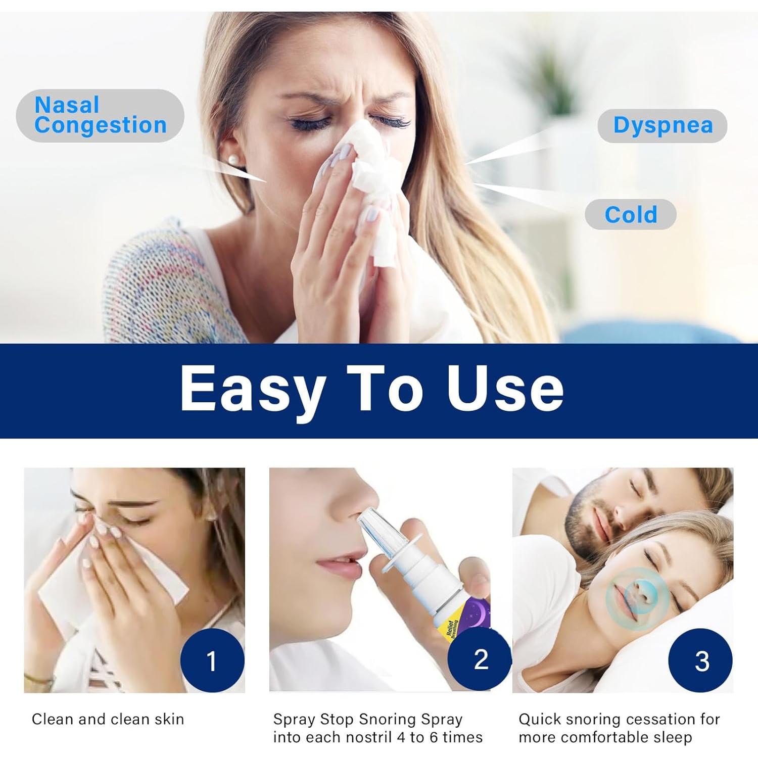 Spray Antisnoring Asomooh 30ml - Solución Natural para Ronquidos