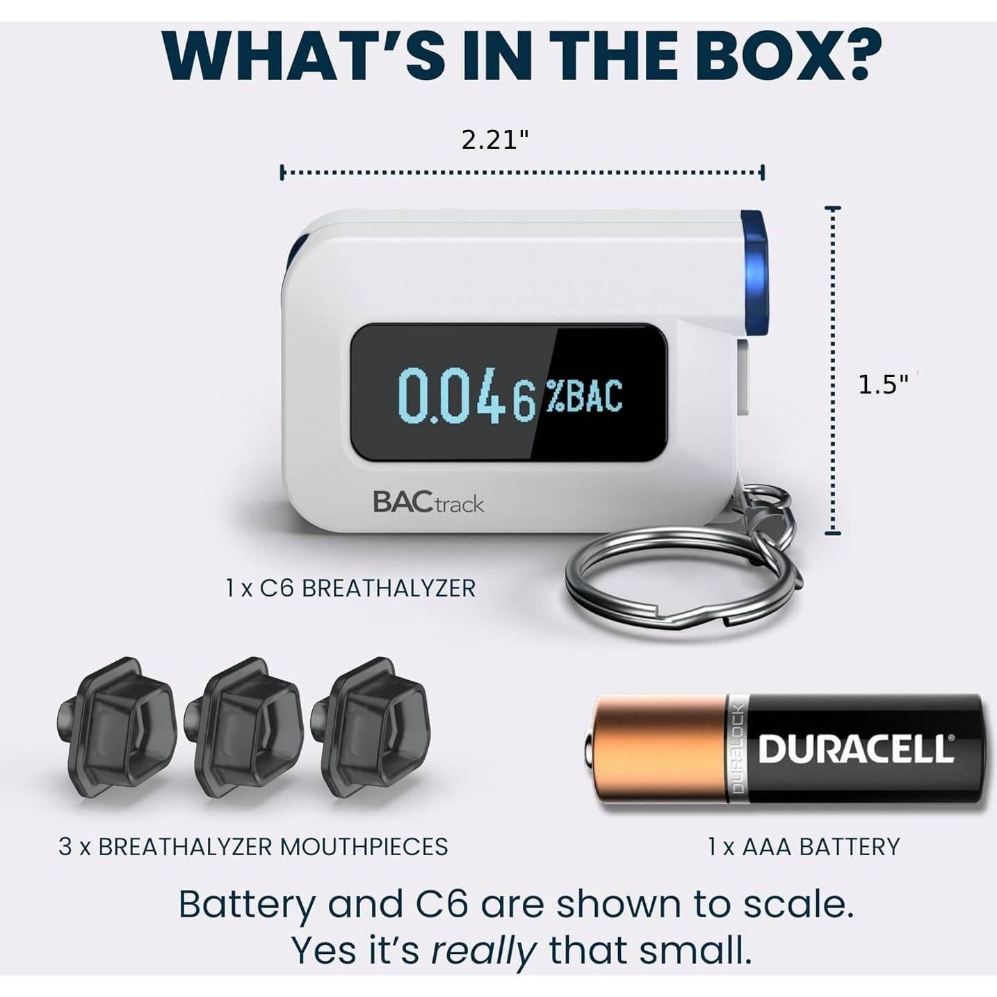 Alcoholímetro BACtrack C6 | Precisión Profesional | Conectividad Inalámbrica