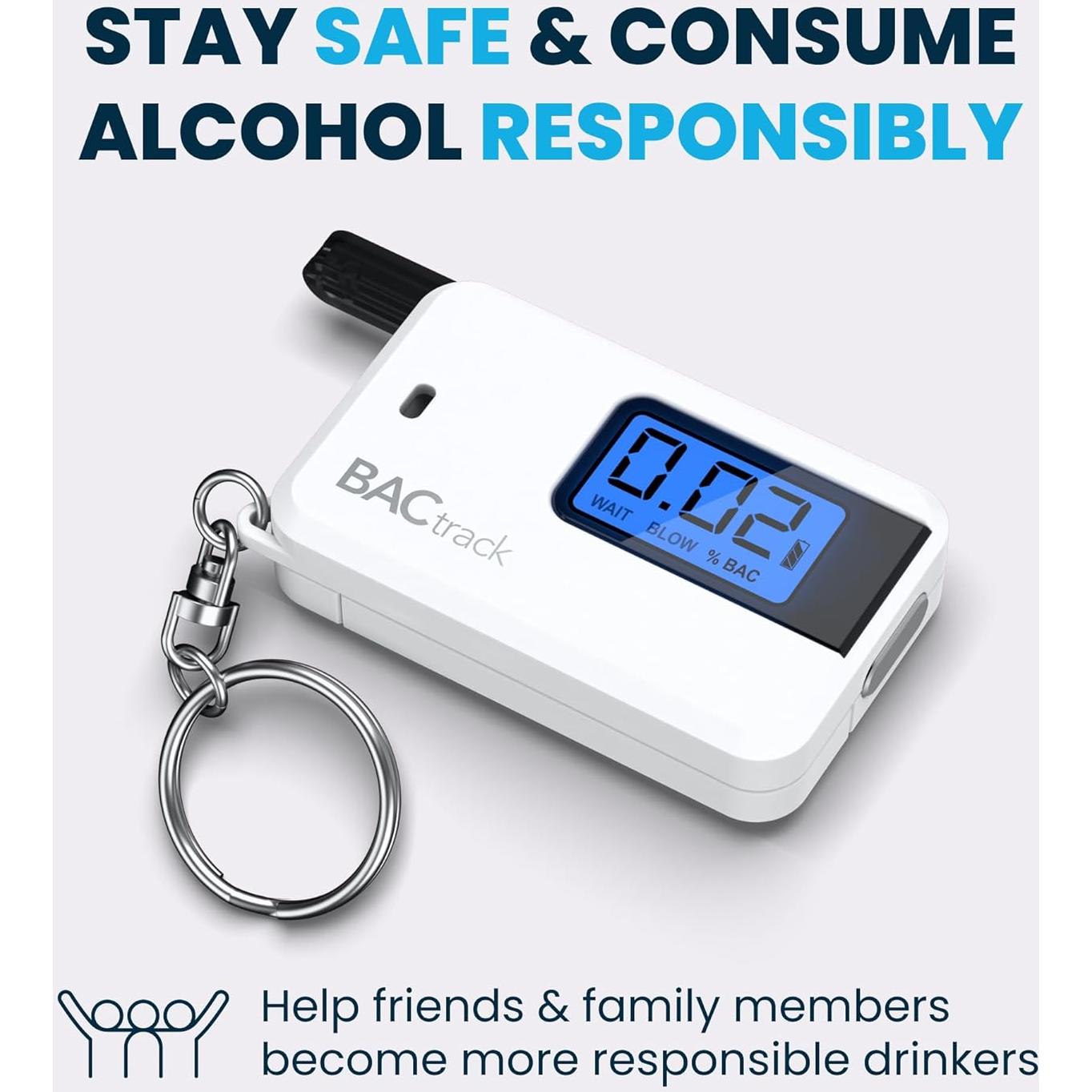 Alcoholímetro BACtrack Go Blanco Ultra-Portátil 1 Batería AAA