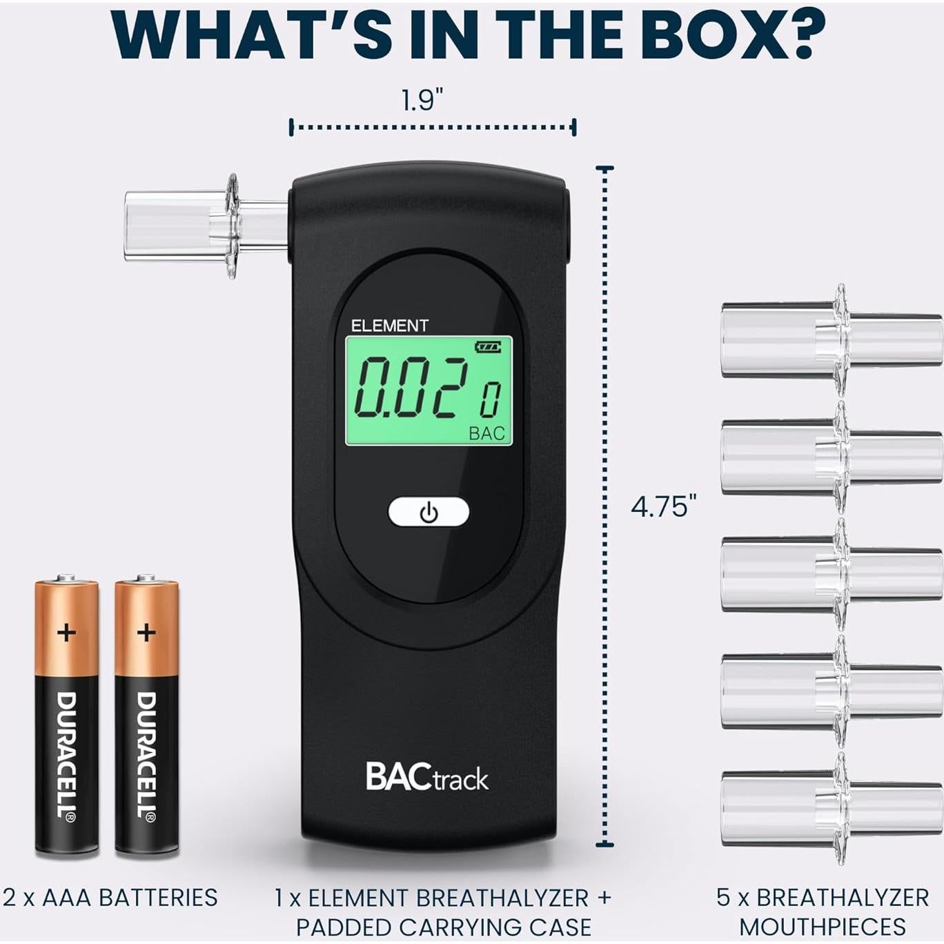 Alcoholímetro BACtrack Element Profesional Portátil - Precisión Grado Policial