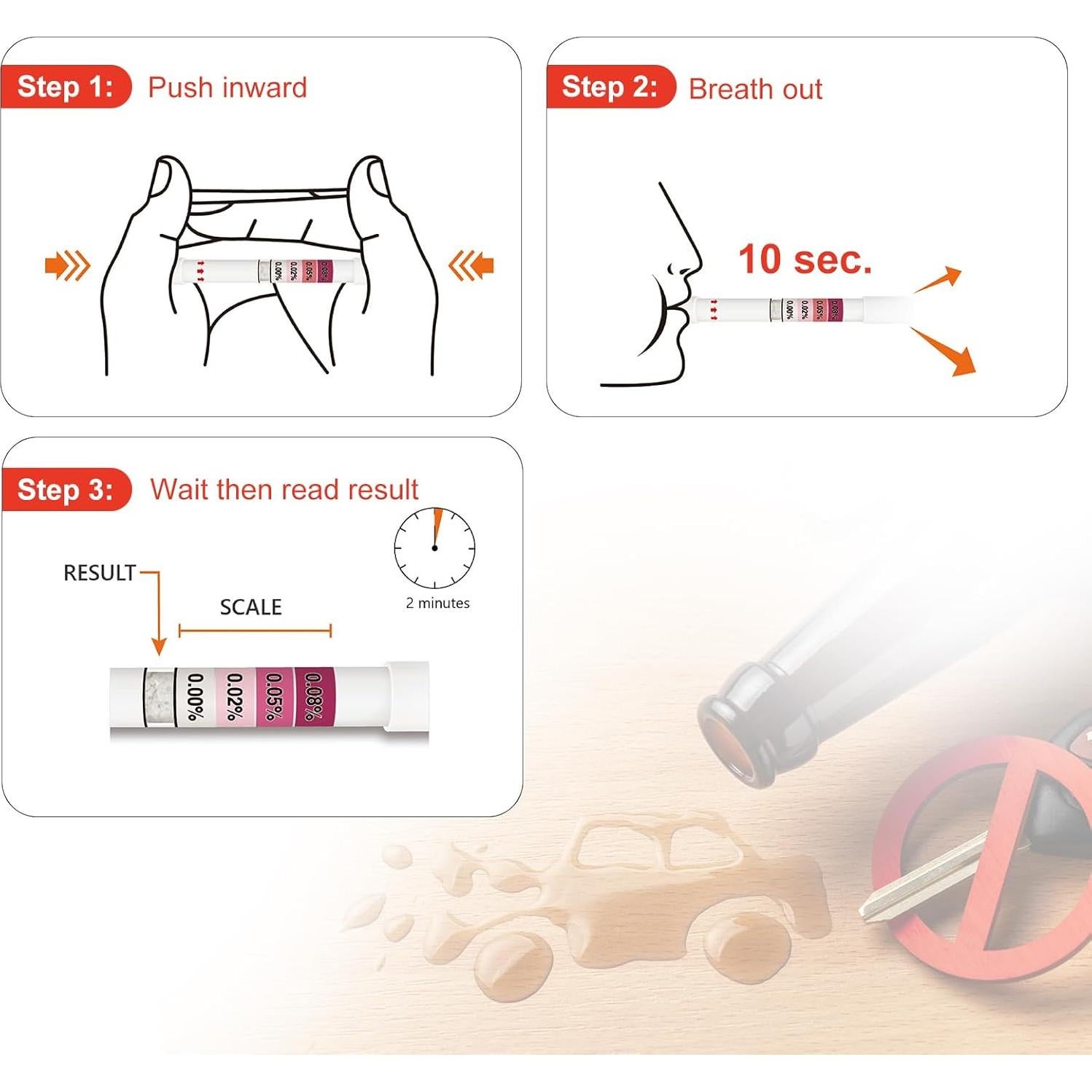Alcoholímetro desechable AssuTest 4 en 1 - Prueba en casa