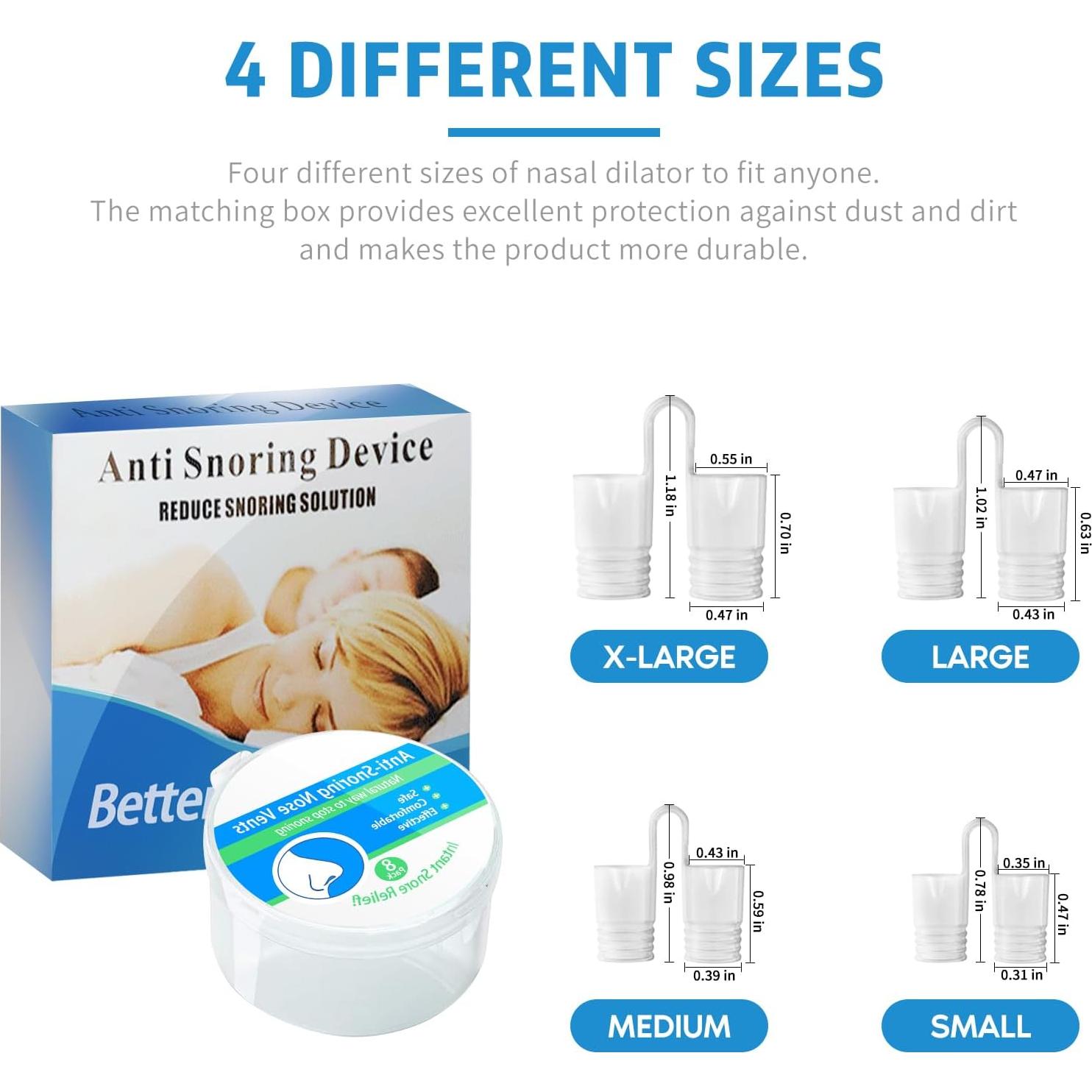 Válvulas Nasales Antisnoring KinomiYa - 8 Piezas Reutilizables