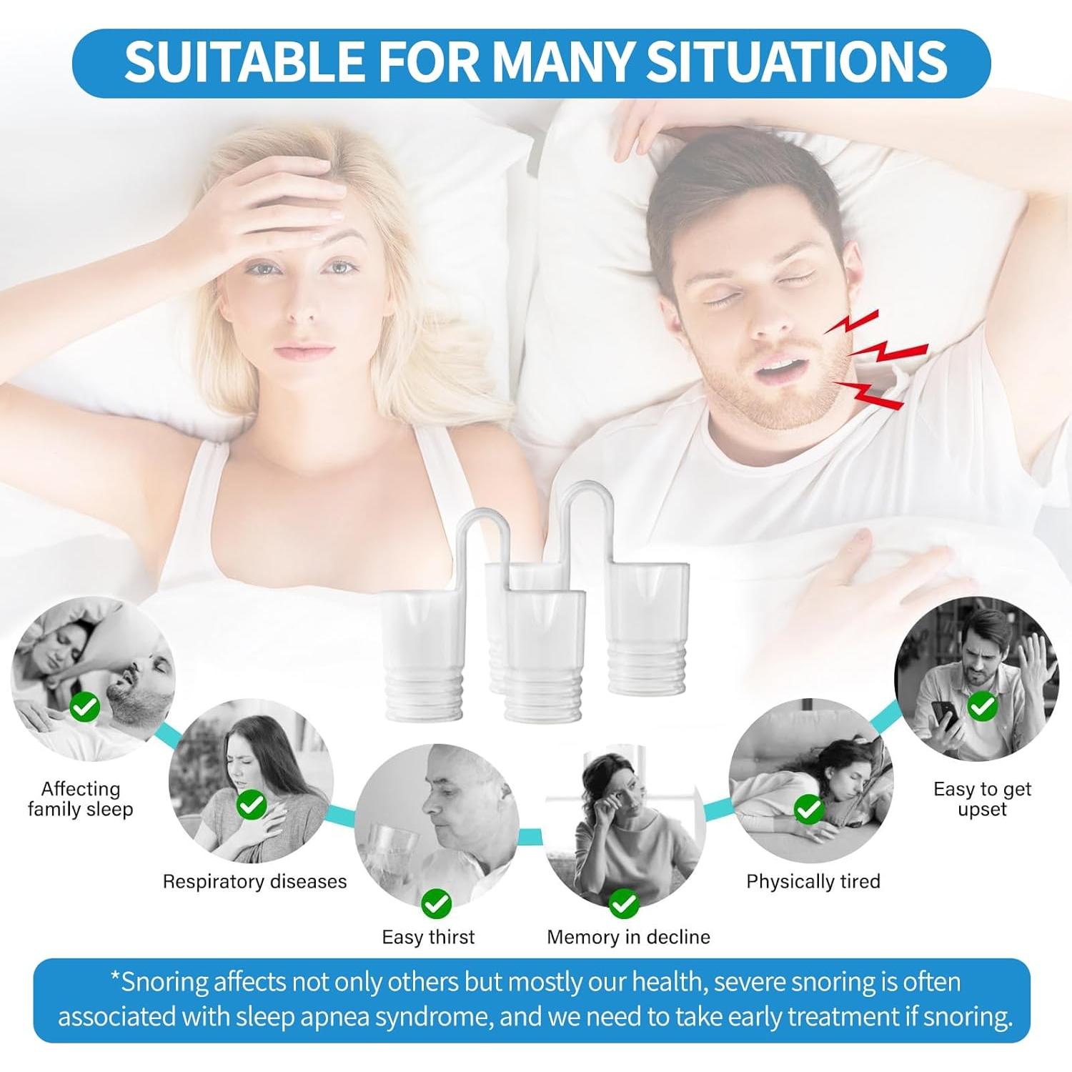 Válvulas Nasales Antisnoring KinomiYa - 8 Piezas Reutilizables