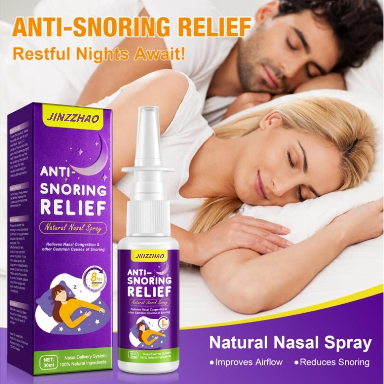Spray Antisnoring JINZZHAO 30ml - Solución Natural para Ronquidos