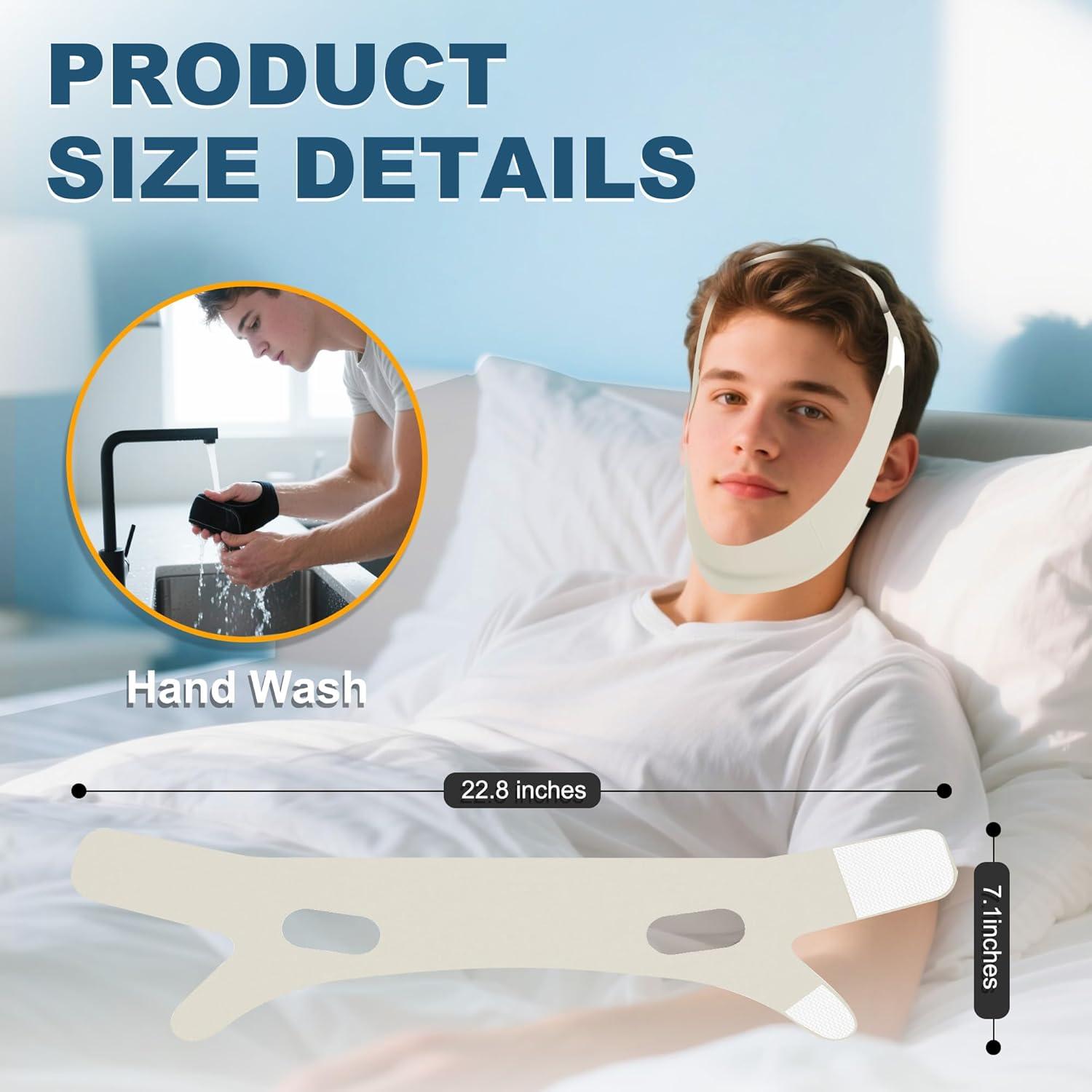 Correa de Barbilla Antironquidos Holinee Verde Ajustable