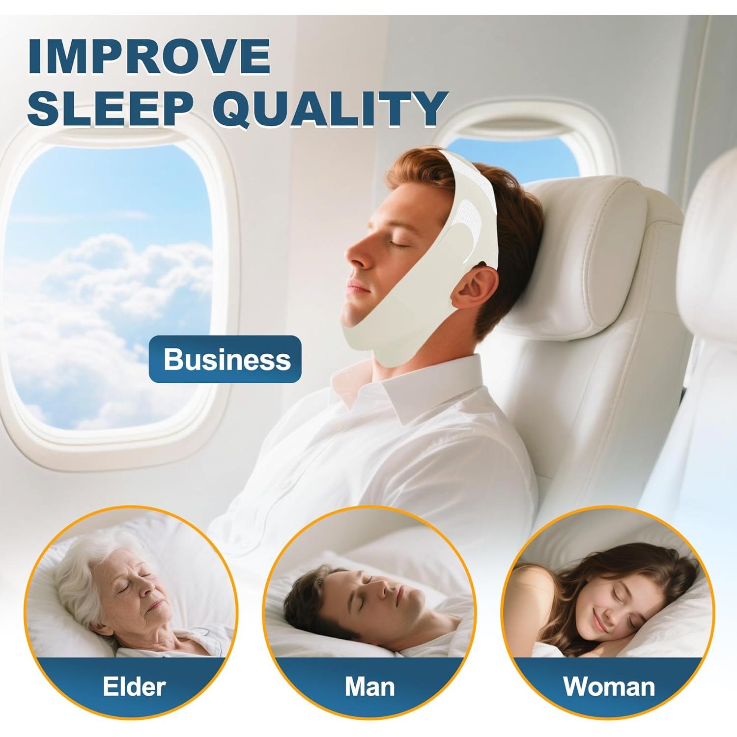 Correa de Barbilla Antironquidos Holinee Verde Ajustable