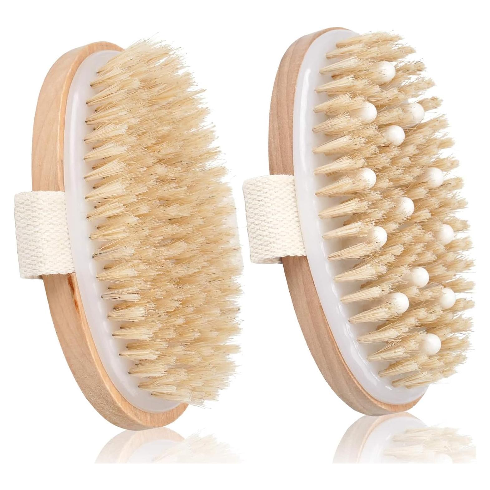 Paquete de 2 Cepillos Corporales Bealihelp Exfoliantes Naturales