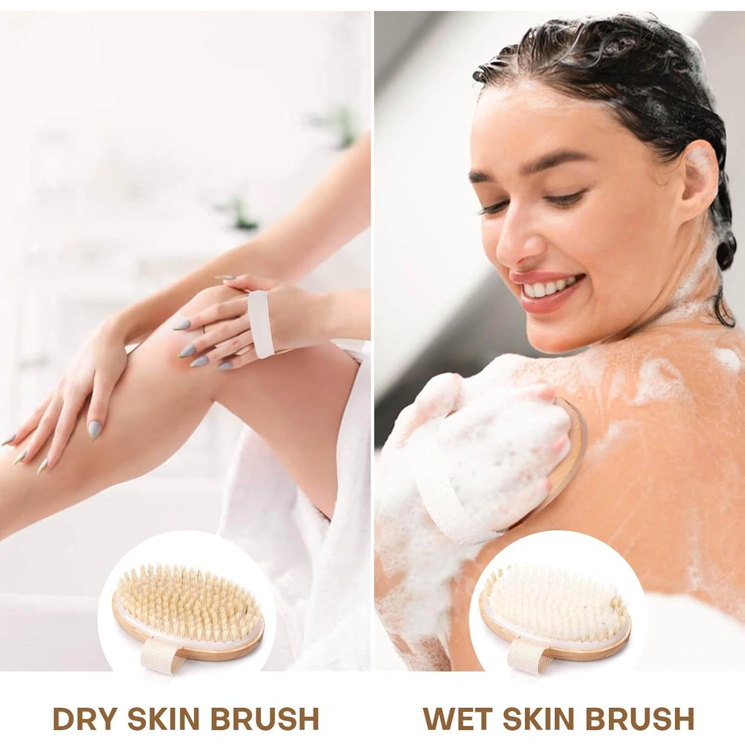 Paquete de 2 Cepillos Corporales Bealihelp Exfoliantes Naturales