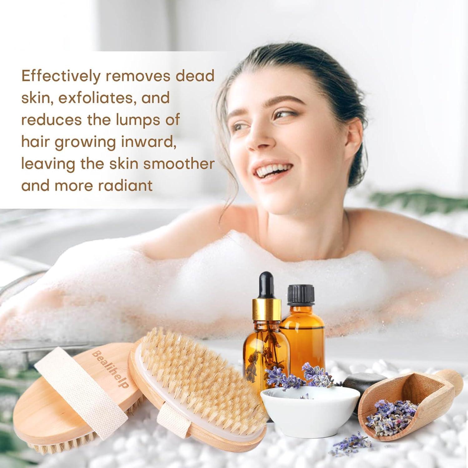 Paquete de 2 Cepillos Corporales Bealihelp Exfoliantes Naturales