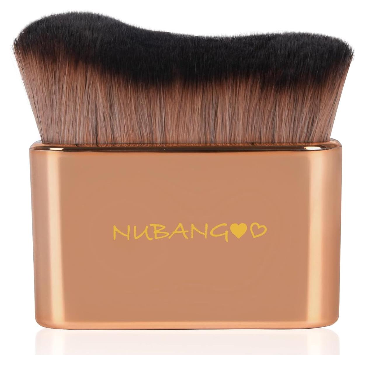 Brocha Kabuki Profesional Nubangoo para Maquillaje Oro Rosa