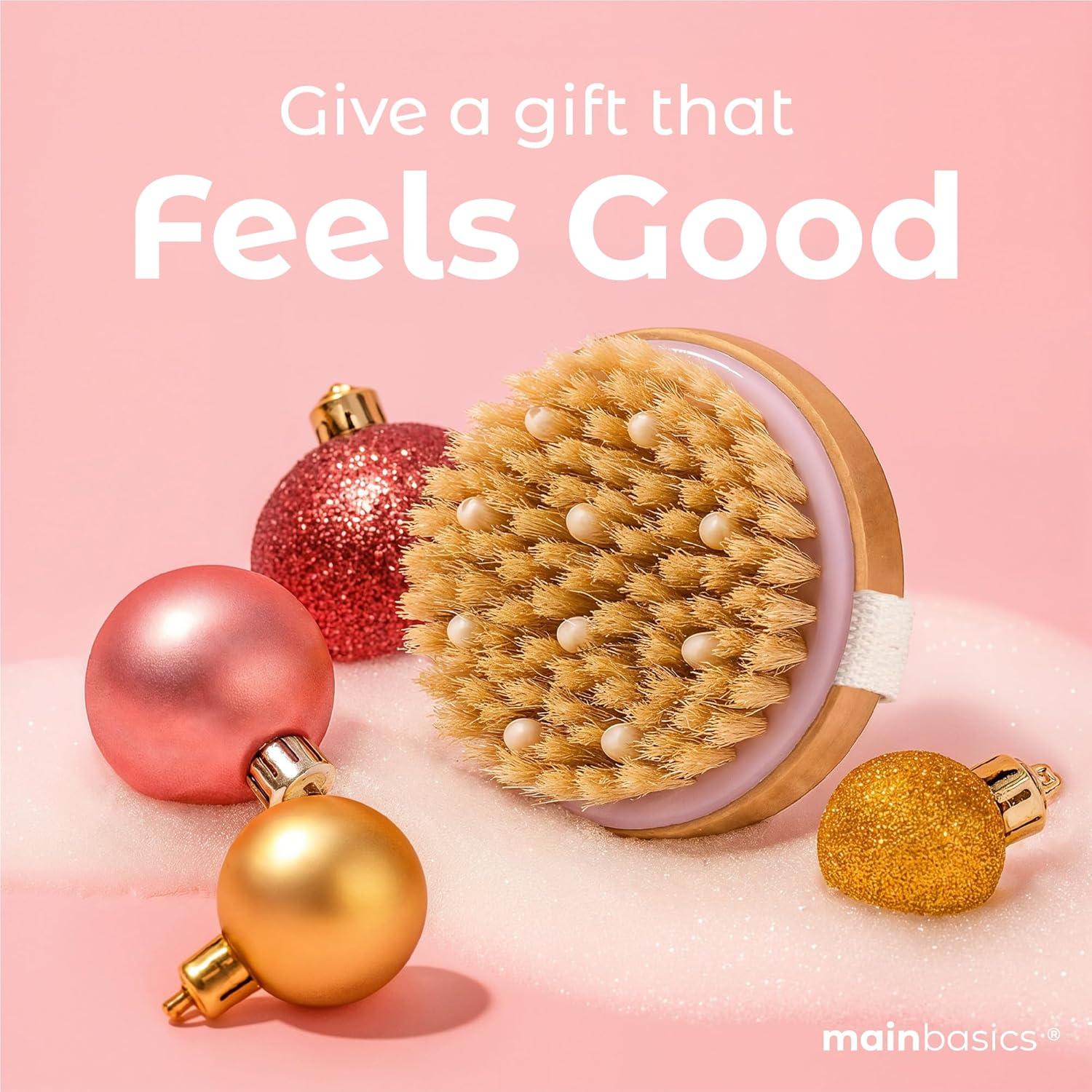 Cepillo Corporal Exfoliante MainBasics con Cerdas Naturales 10.8cm