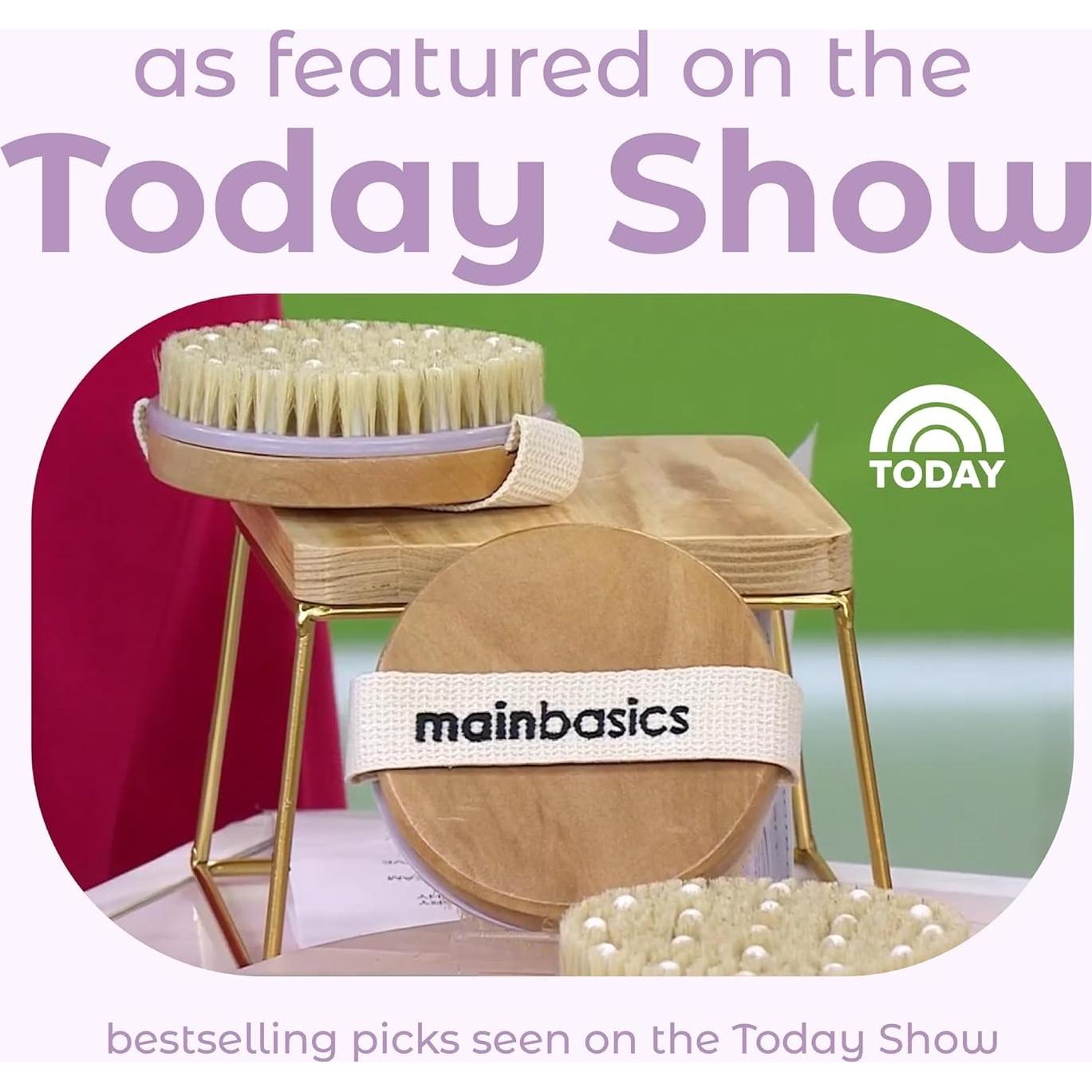 Cepillo Corporal Exfoliante MainBasics con Cerdas Naturales 10.8cm