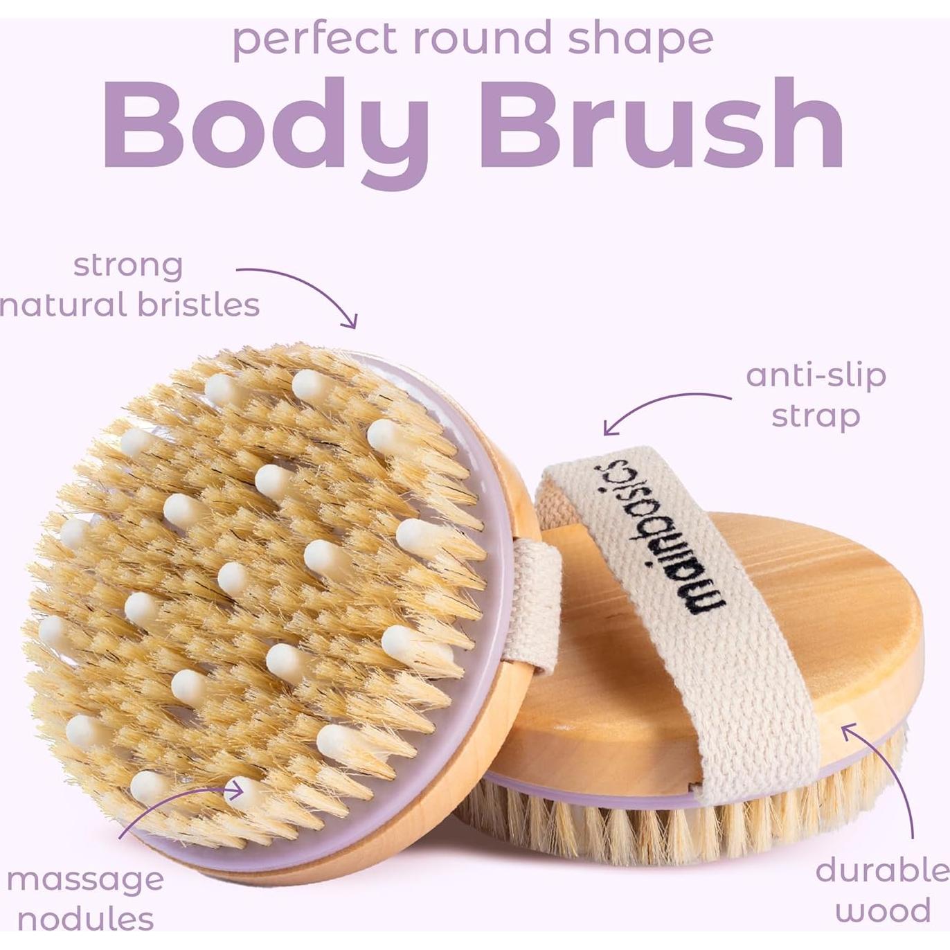 Cepillo Corporal Exfoliante MainBasics con Cerdas Naturales 10.8cm