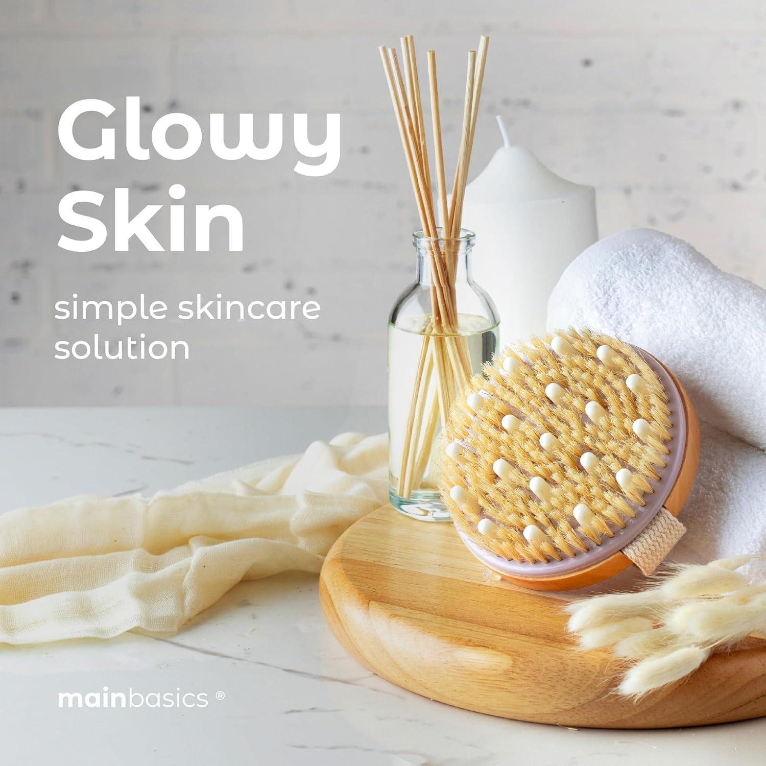 Cepillo Corporal Exfoliante MainBasics con Cerdas Naturales 10.8cm