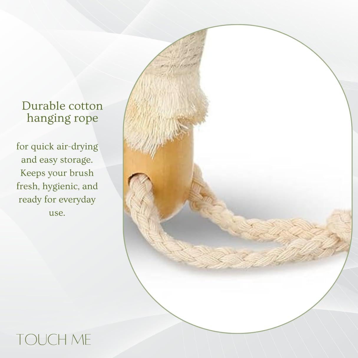 Cepillo Exfoliante Corporal Touch Me de Sisal Natural 22.86 cm