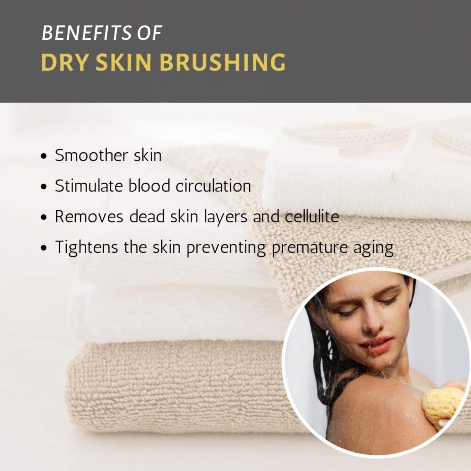 Cepillo Exfoliante Corporal Touch Me de Sisal Natural 22.86 cm