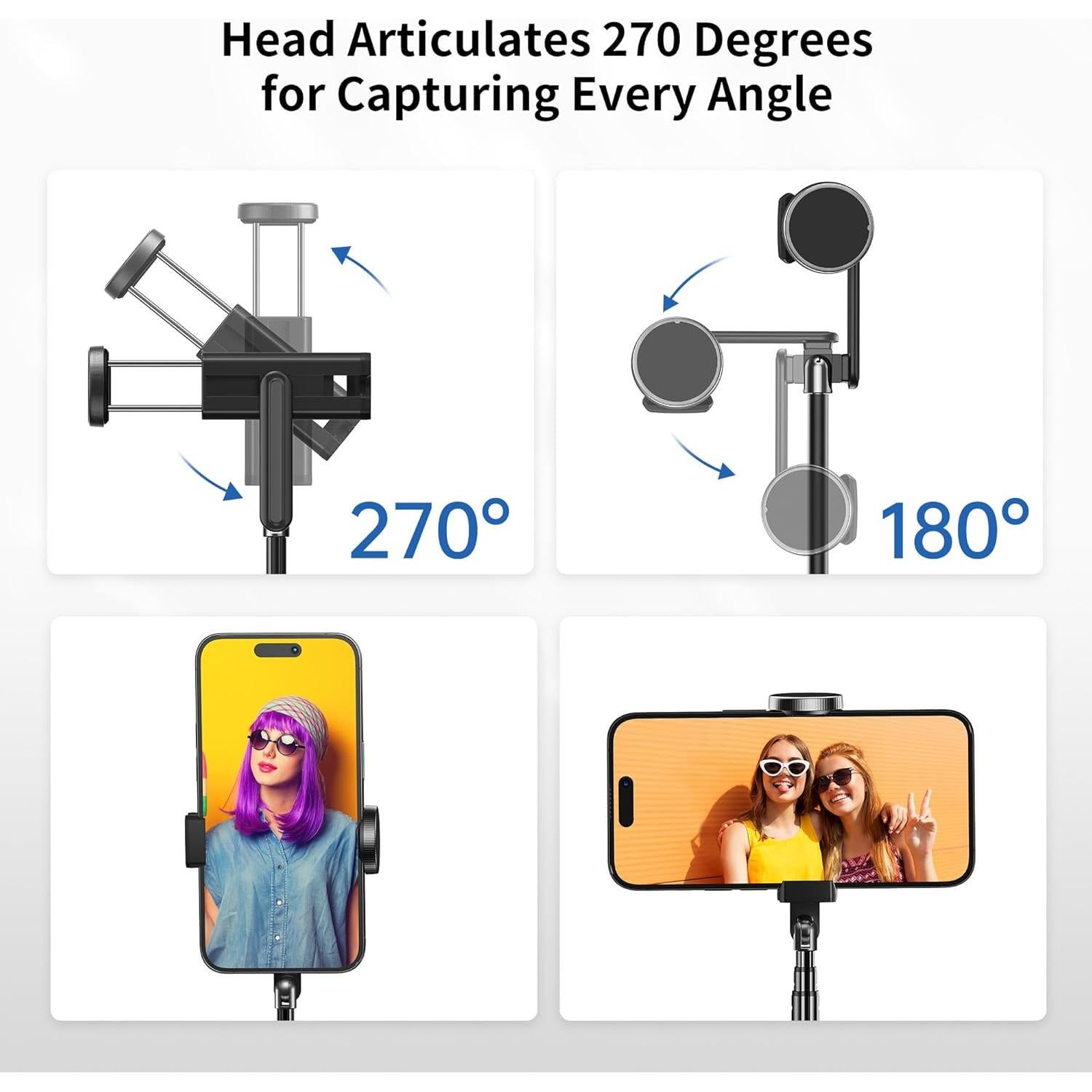 Trípode Selfie Atumtek 3 en 1 con 3 Remotos Bluetooth