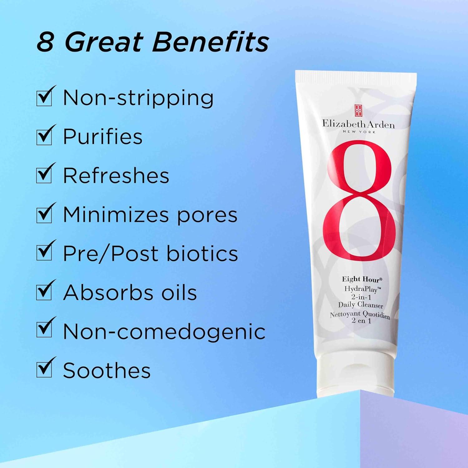 Limpiador Facial 2-en-1 Elizabeth Arden 119 g - Hidratante y Minimiza Poros