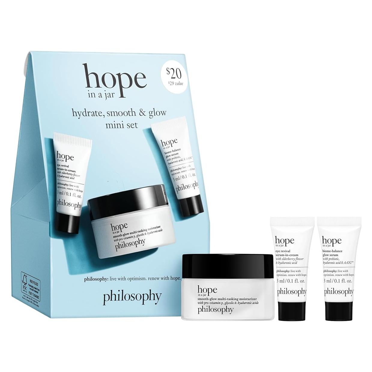 Conjunto de Cuidado de Piel Philosophy Esperanza Mini 68g