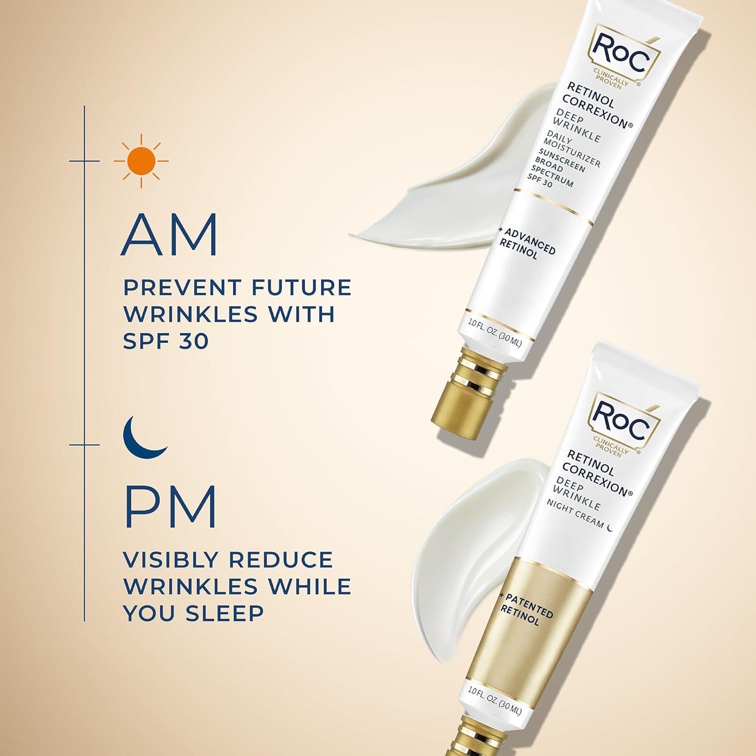 Paquete Cuidado Facial RoC Retinol Correxion 2 Crema Antiarrugas