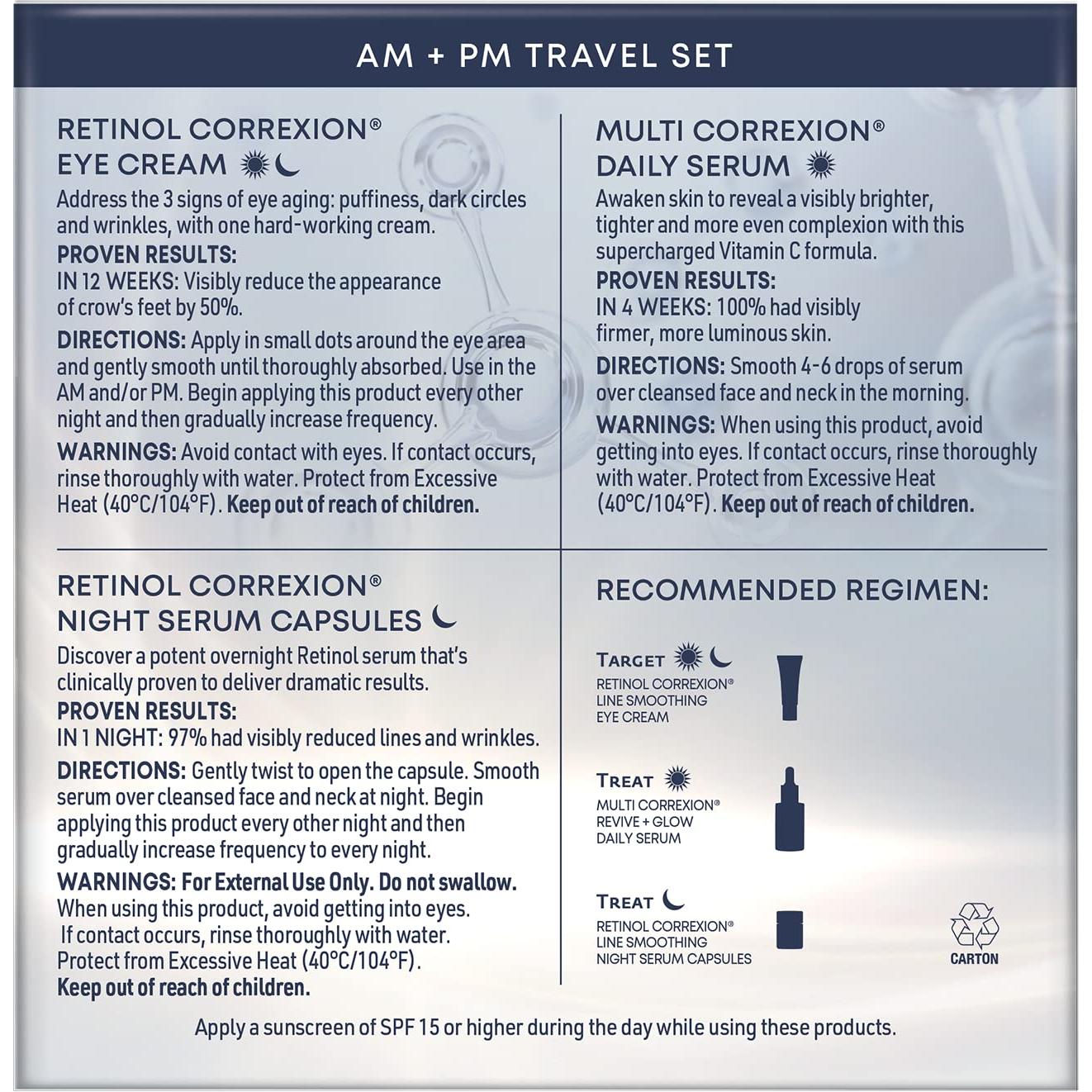 Set de Cuidado Facial RoC AM + PM con Retinol y Vitamina C