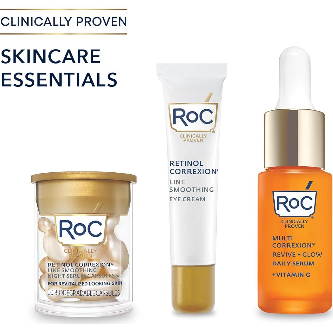 Set de Cuidado Facial RoC AM + PM con Retinol y Vitamina C