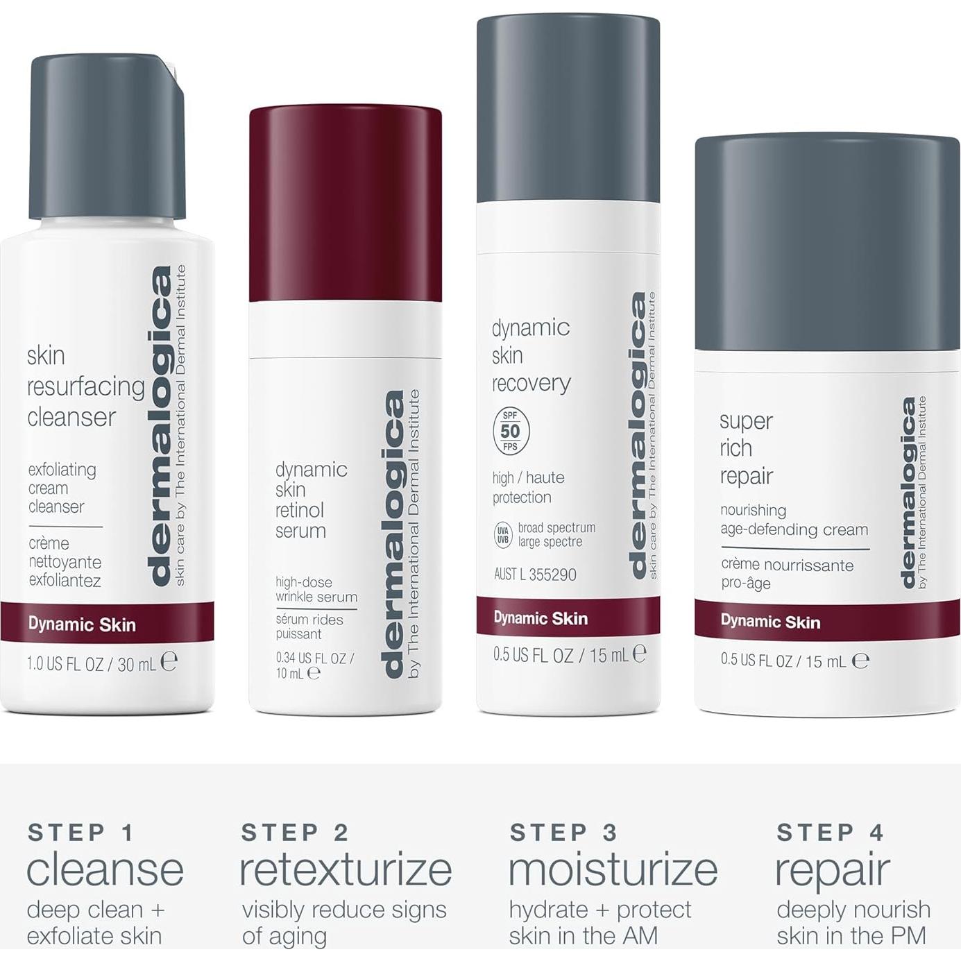 Kit Antienvejecimiento Dermalogica - Limpiador, Suero, Hidratante SPF