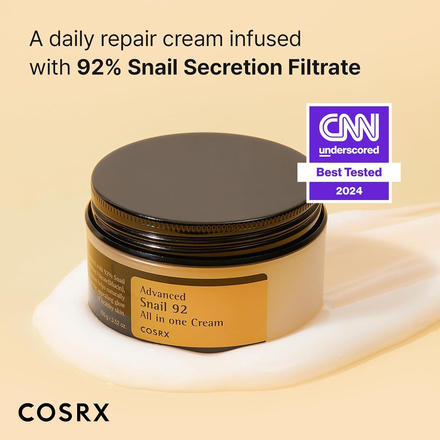 COSRX Crema de Mucina de Caracol 92 + Esencia Dual Hidratante